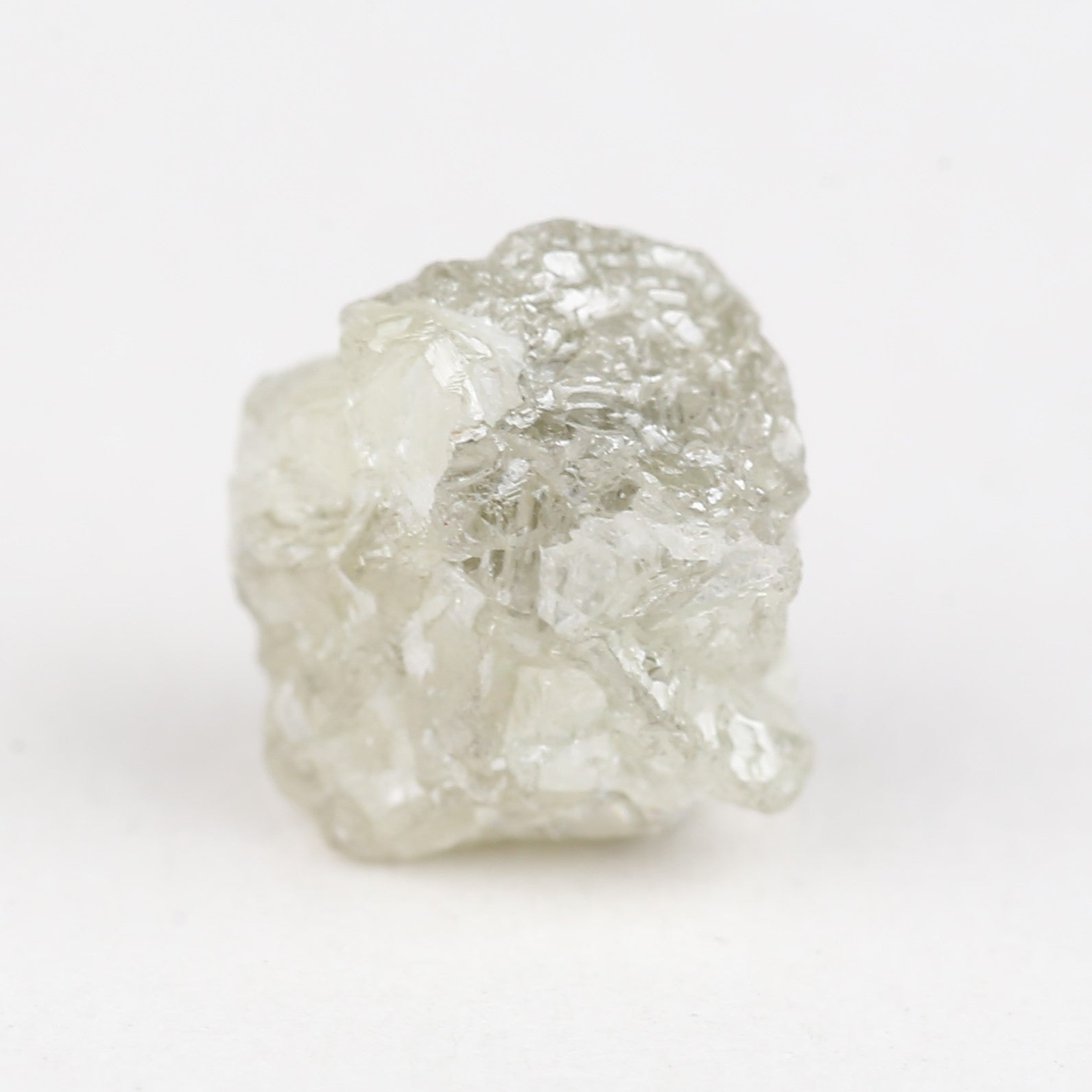 5.42 Carat Natural Rough White Gray Diamond 10.86 MM