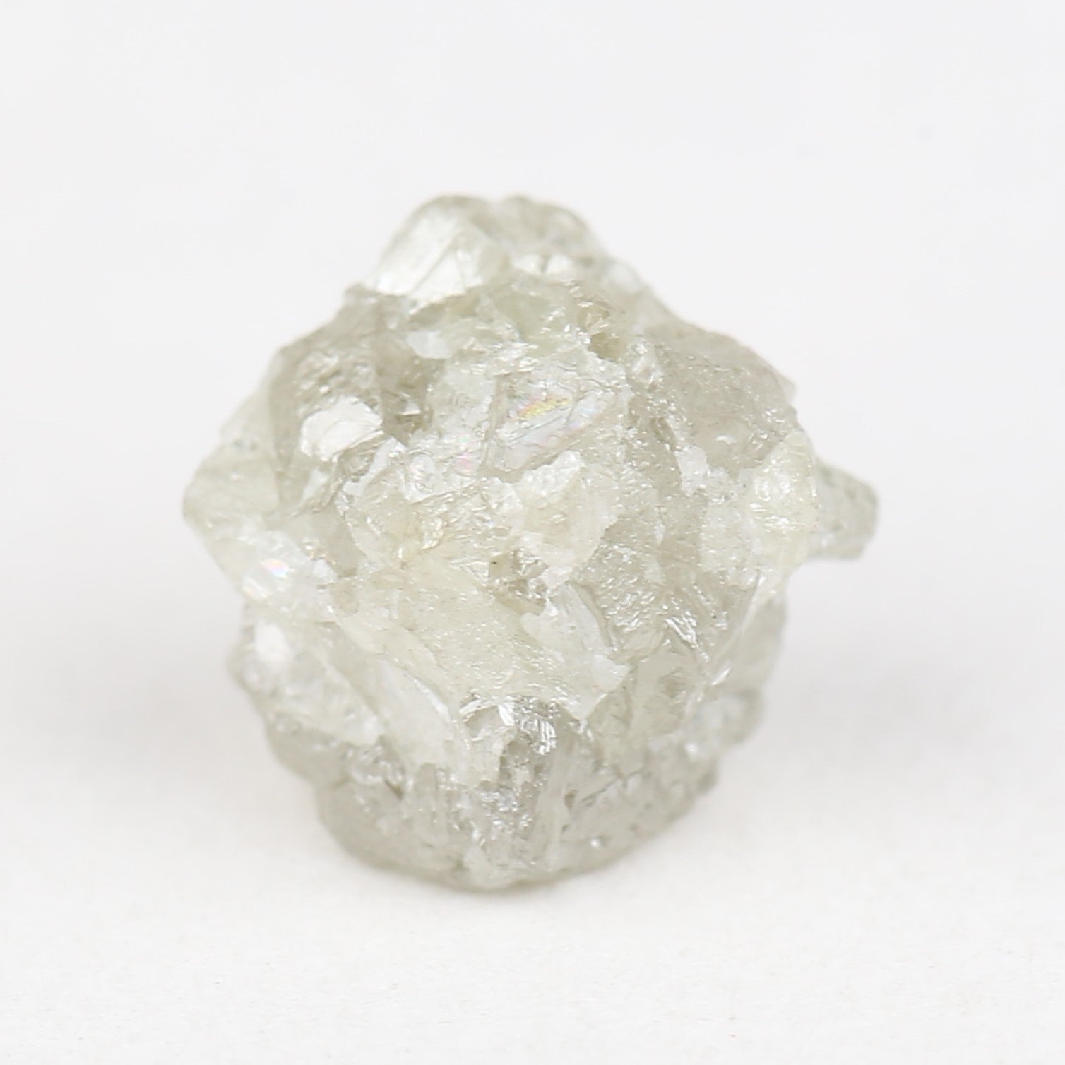 5.42 Carat Natural Rough White Gray Diamond 10.86 MM