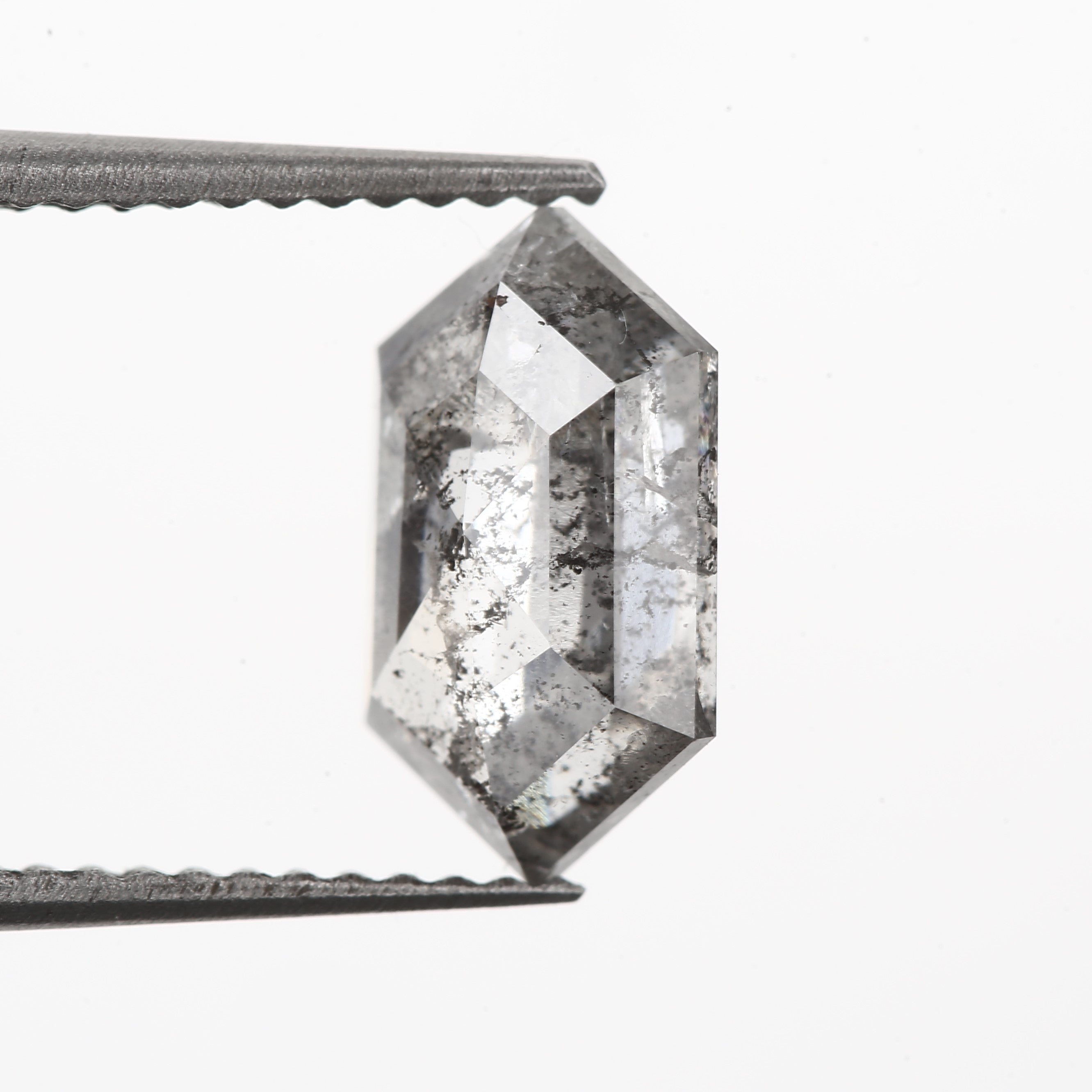 rose cut hexagon diamond salt and pepper