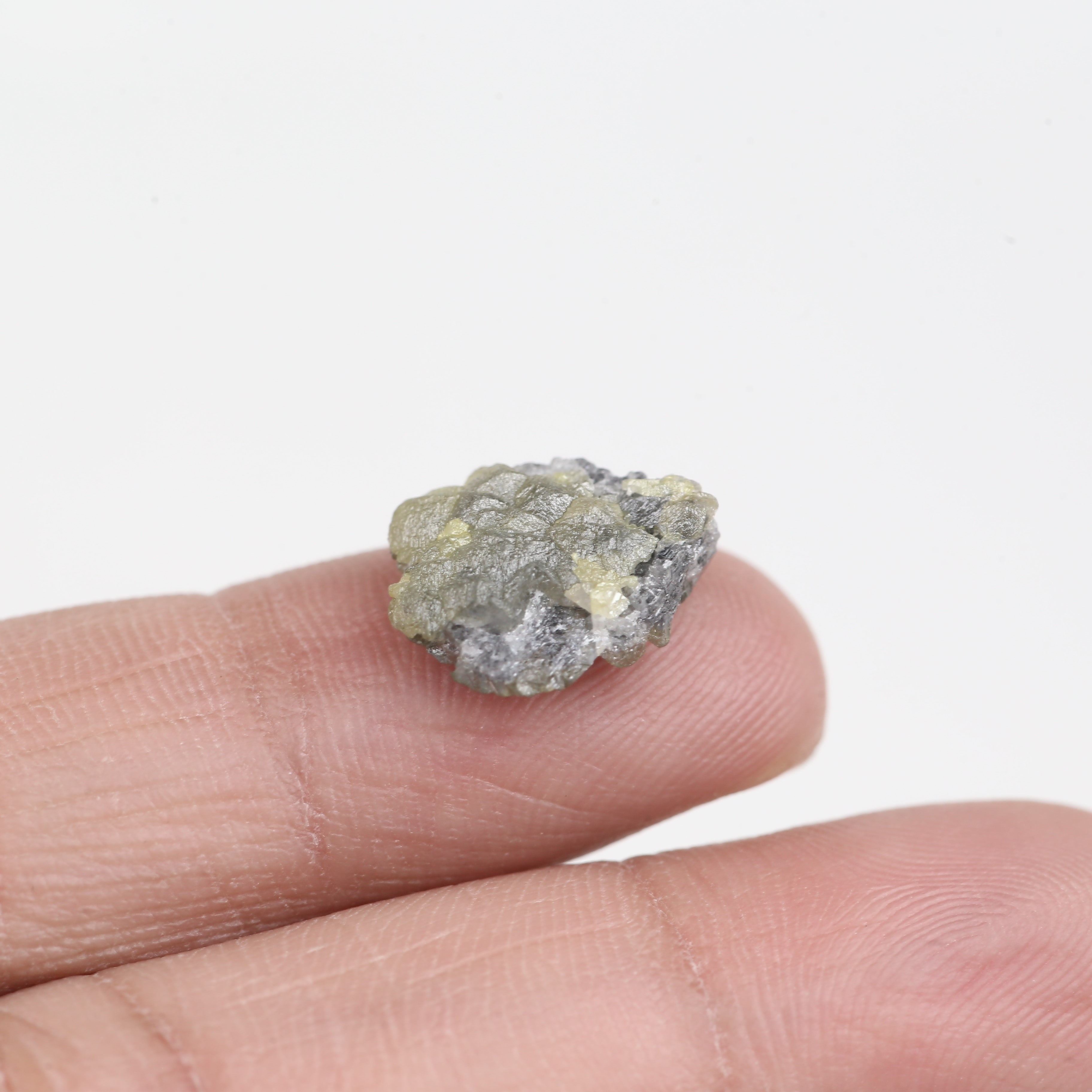 5 Carat Natural Rough Grey Yellow Diamond 13.56 MM
