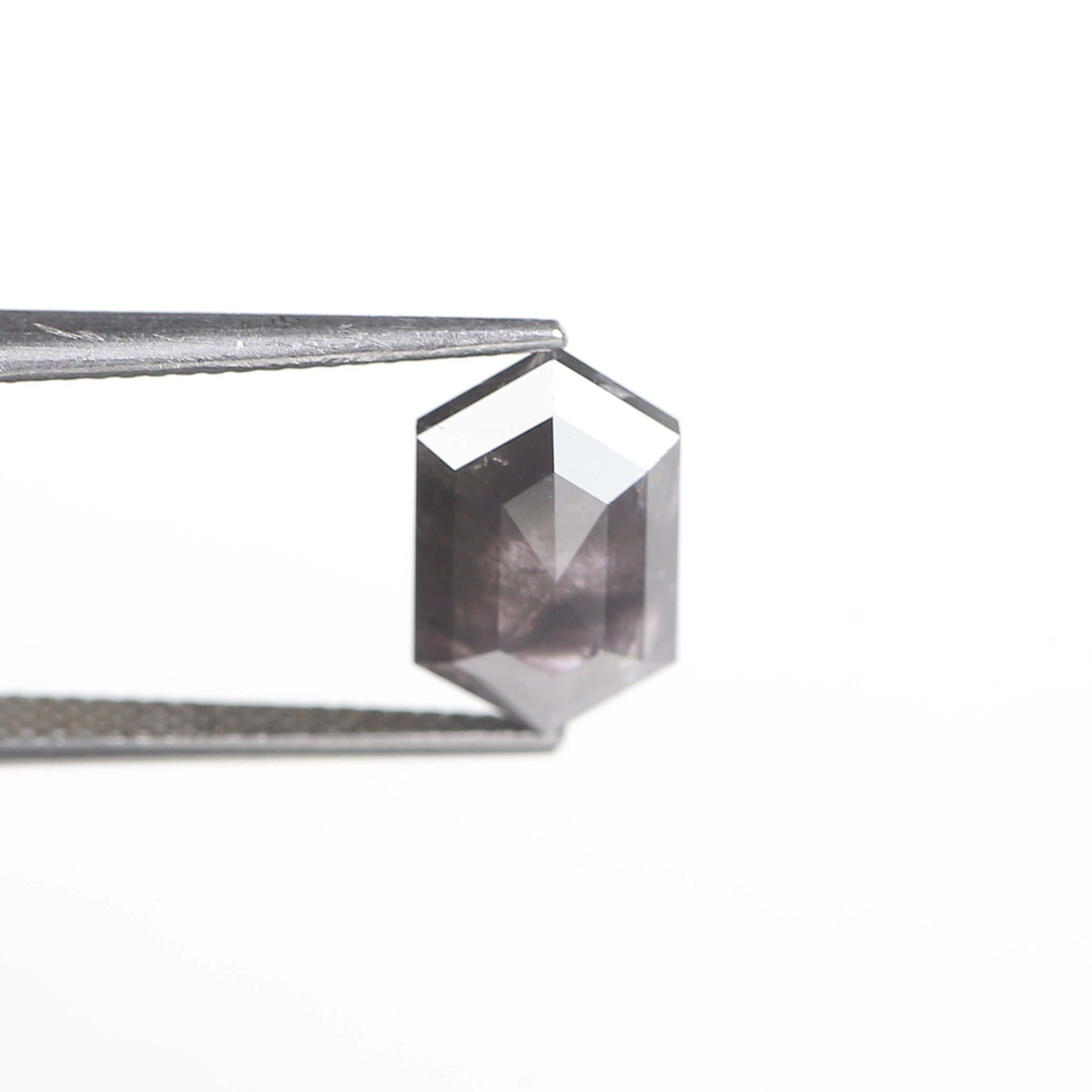 3 Carat Salt and Pepper Diamond Hexagon Purple Natural