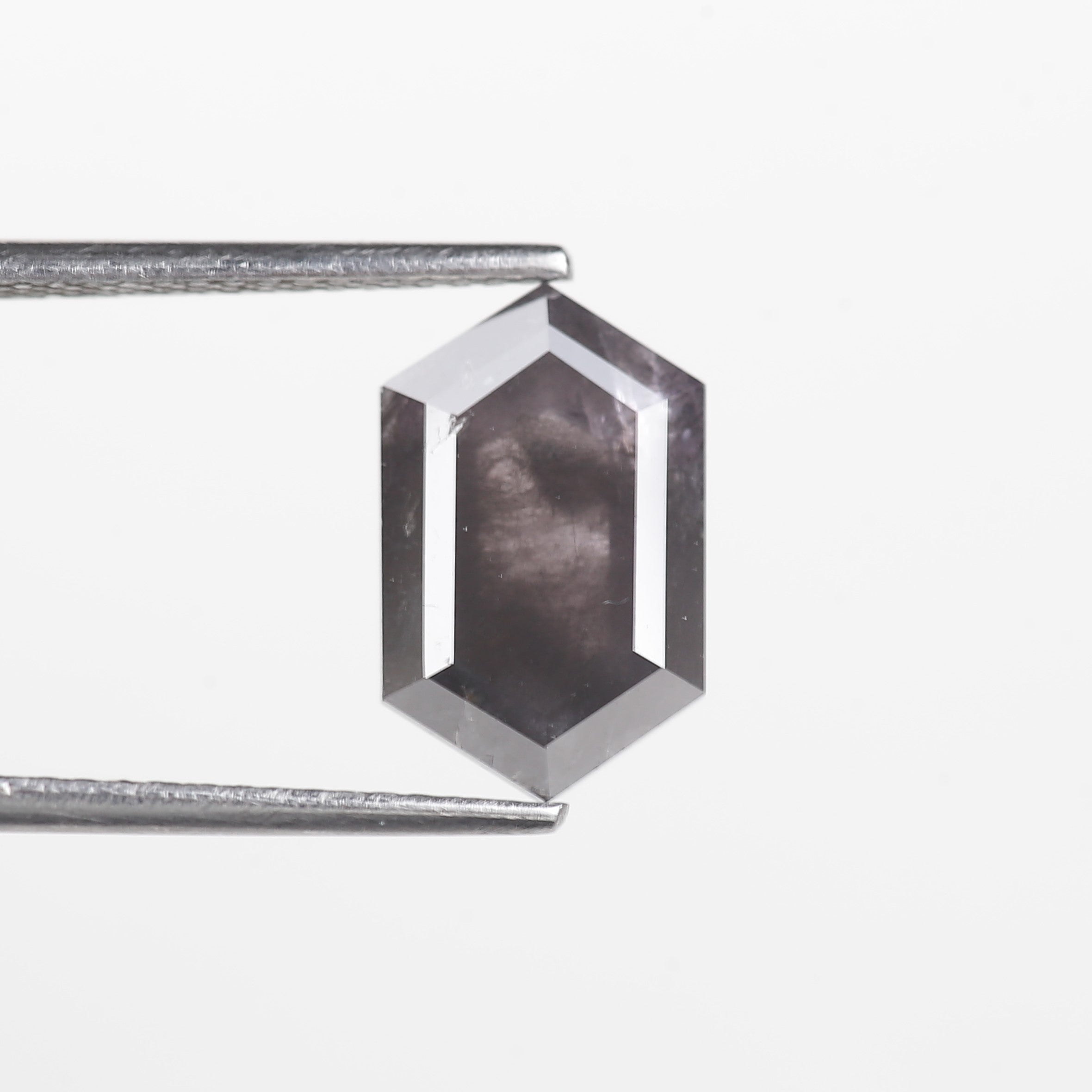 3 Carat Salt and Pepper Diamond Hexagon Purple Natural