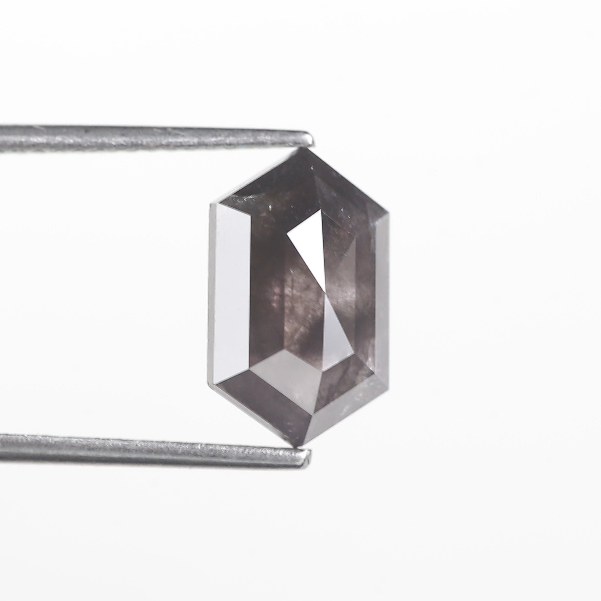 3 Carat Salt and Pepper Diamond Hexagon Purple Natural