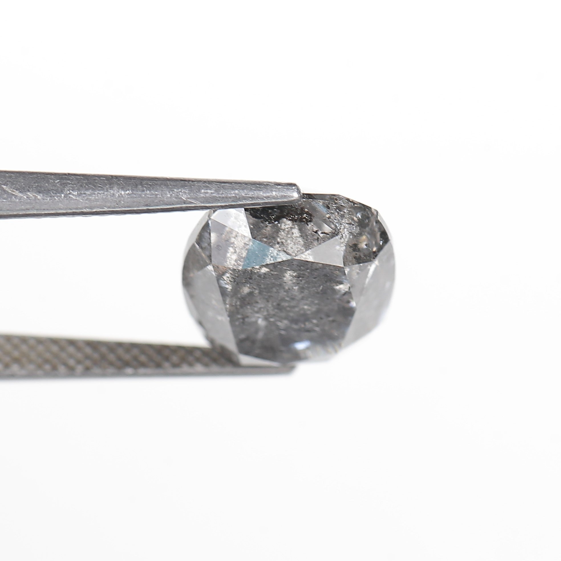 7 Carat Salt and Pepper Diamond Cushion Cut Natural Gray