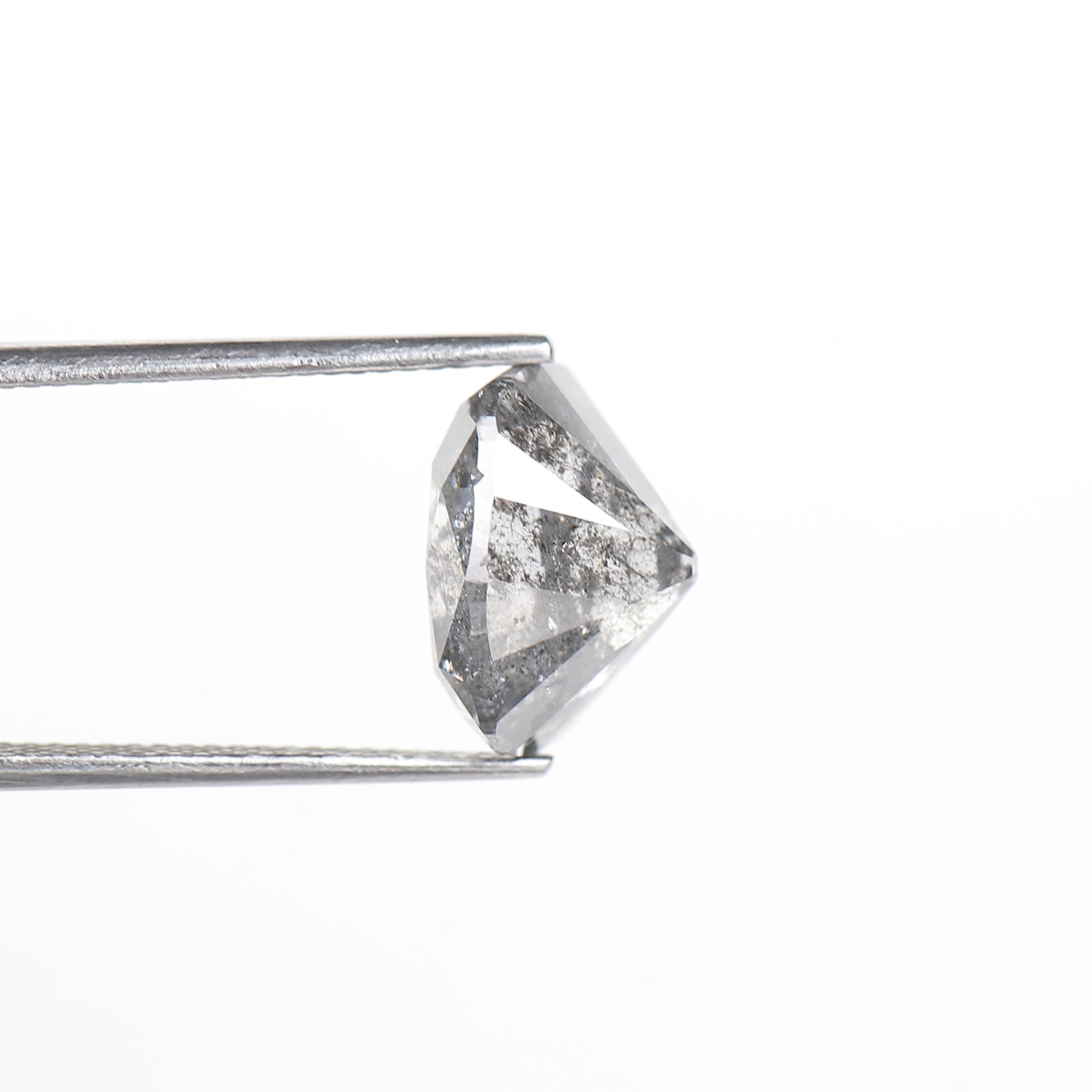 7 Carat Salt and Pepper Diamond Cushion Cut Natural Gray