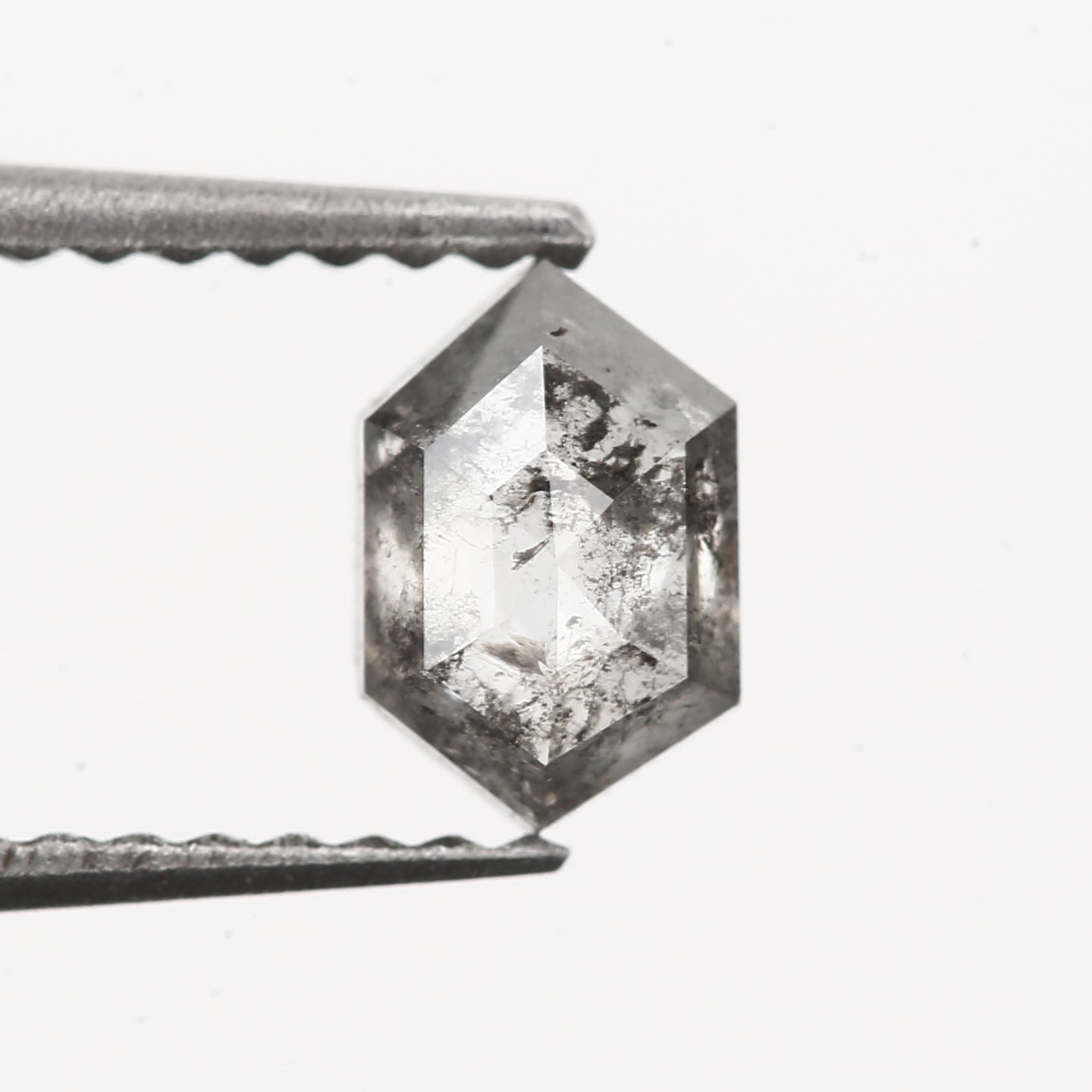 Hexagon Shape Salt & Pepper Diamonds