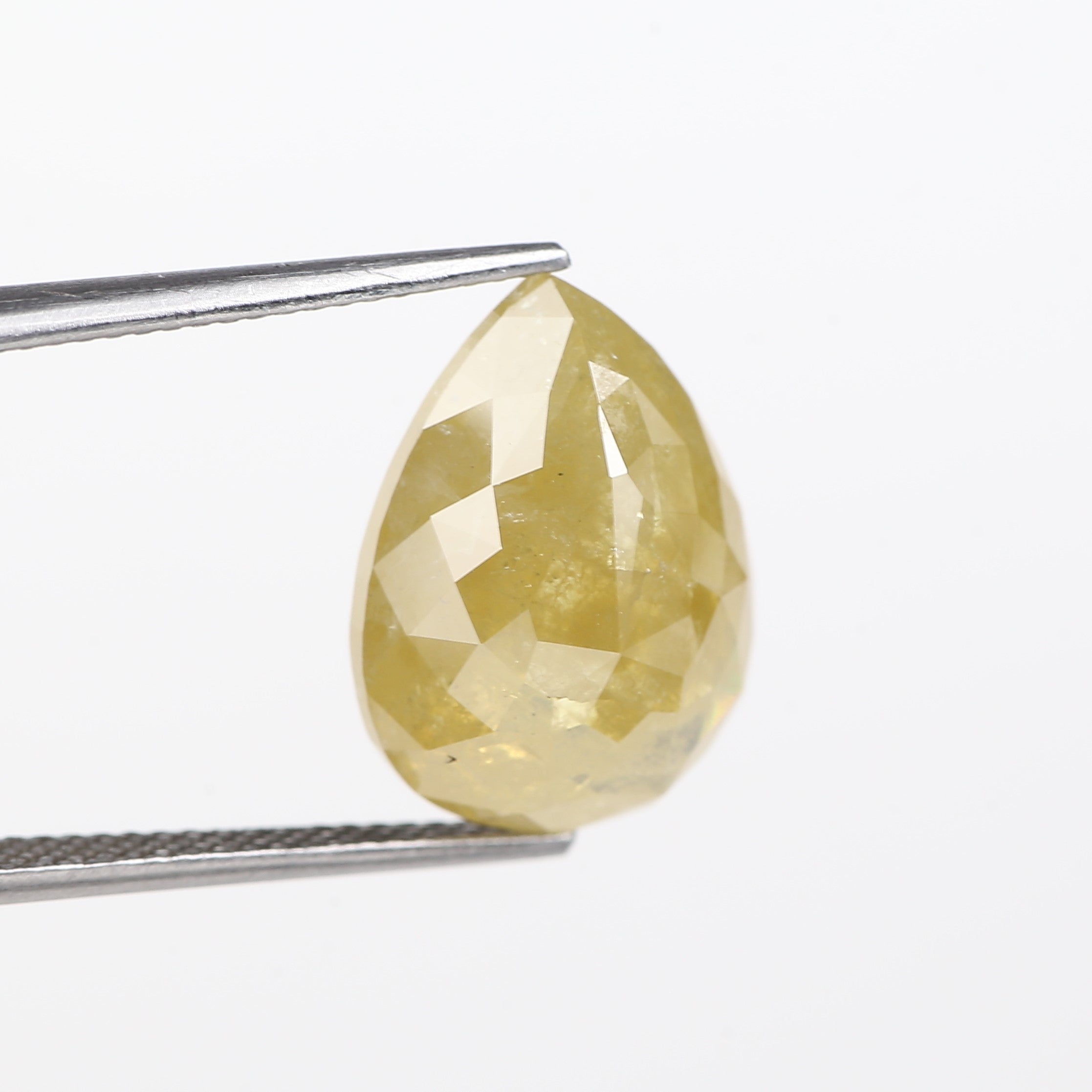 9 Carat Pear Diamond Natural Yellow For Engagement Ring