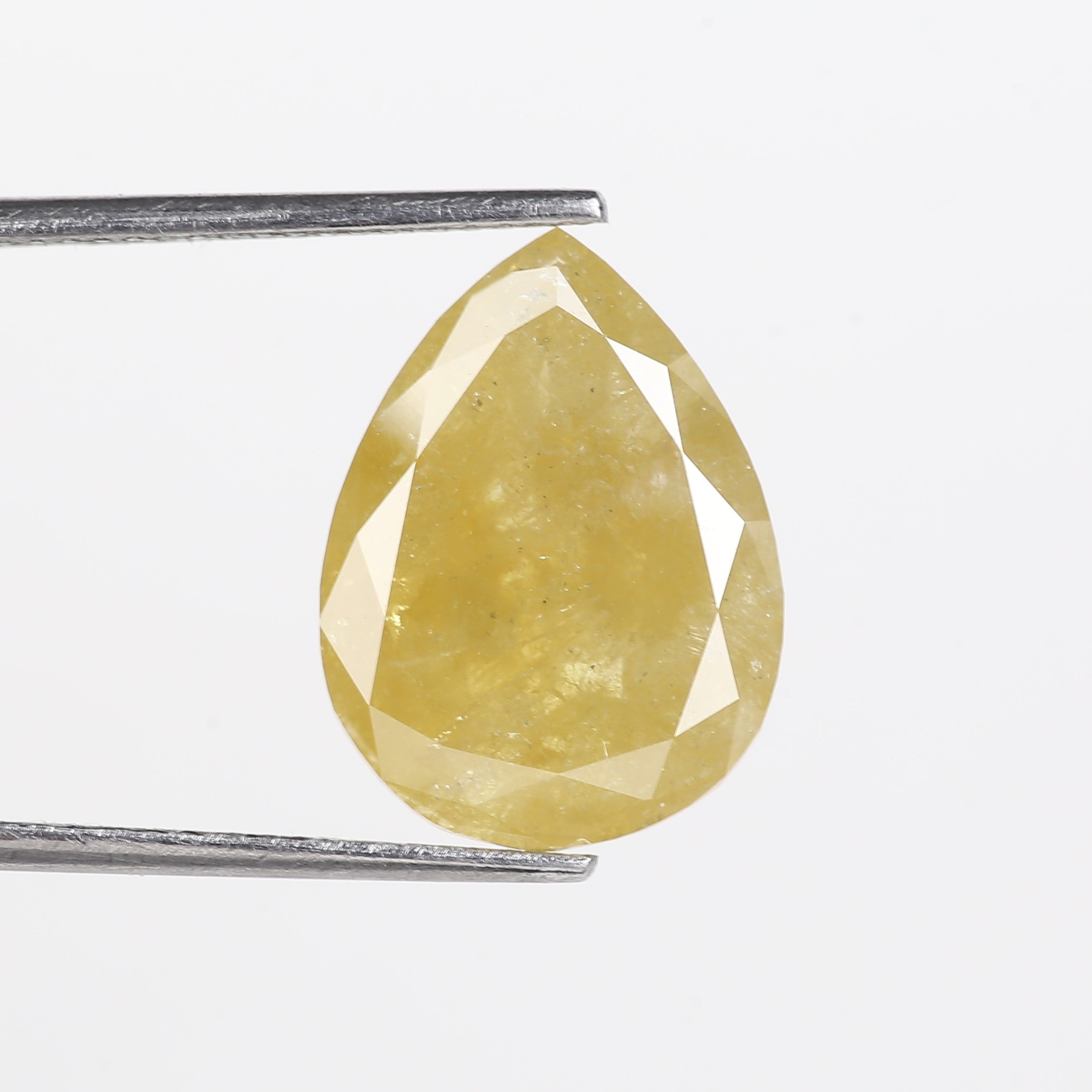 9 Carat Pear Diamond Natural Yellow For Engagement Ring