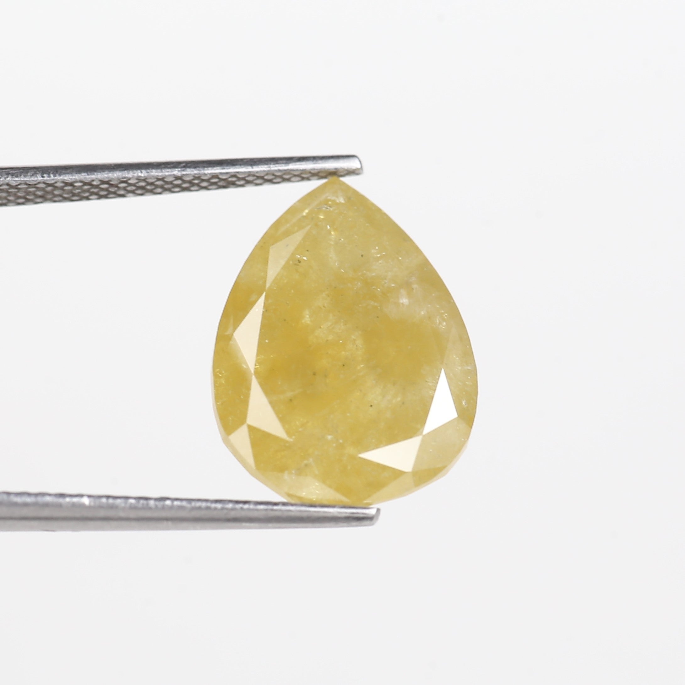 9 Carat Pear Diamond Natural Yellow For Engagement Ring