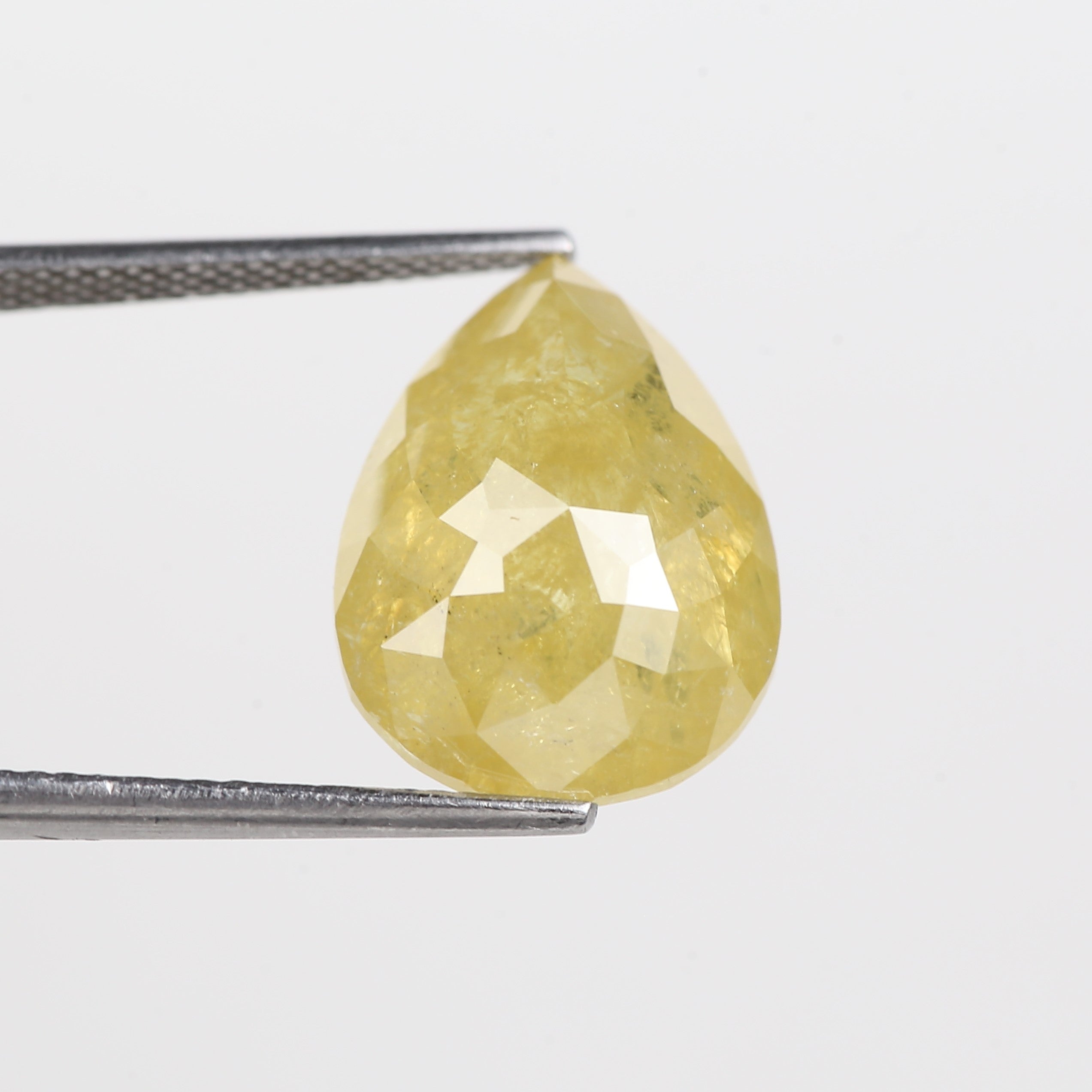 9 Carat Pear Diamond Natural Vivid Yellow For Engagement Ring