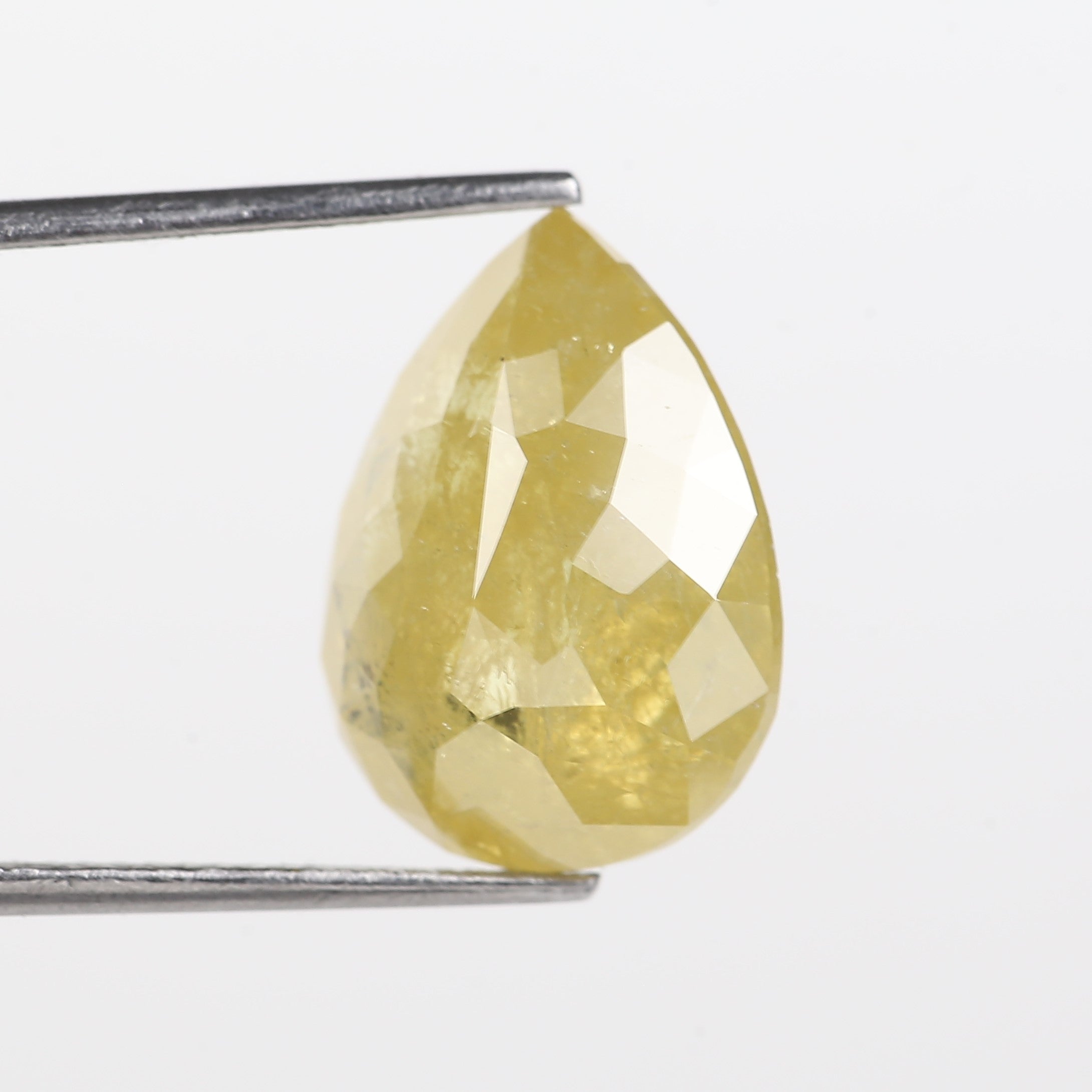 9 Carat Pear Diamond Natural Vivid Yellow For Engagement Ring