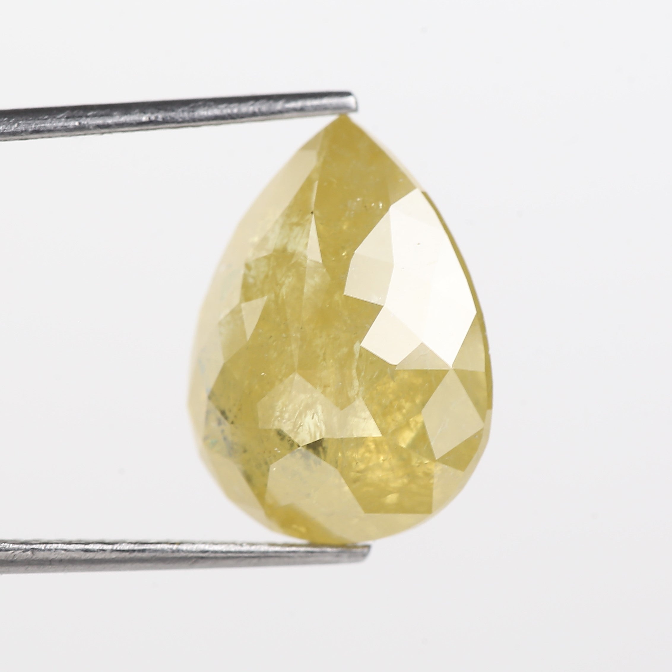 9 Carat Pear Diamond Natural Vivid Yellow For Engagement Ring