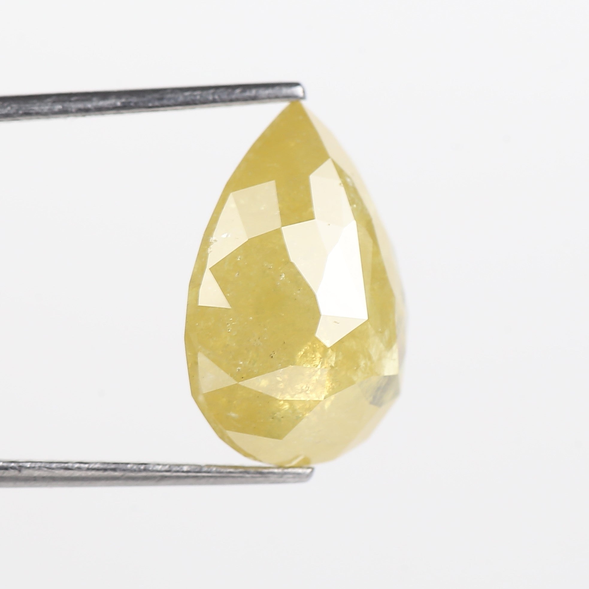 9 Carat Pear Diamond Natural Vivid Yellow For Engagement Ring