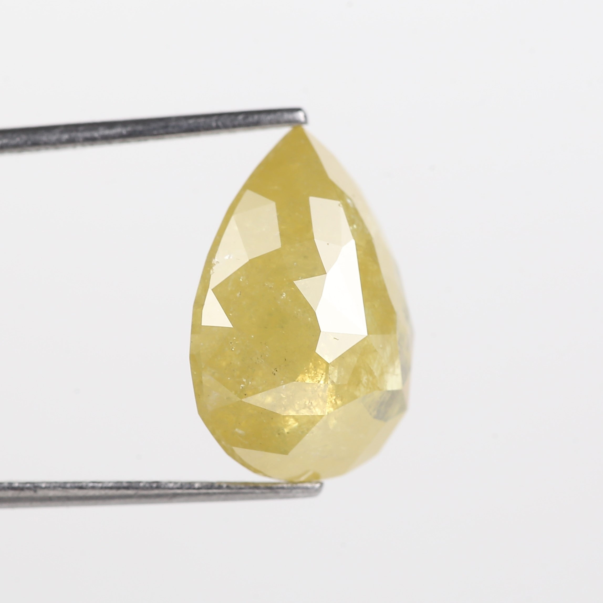 9 Carat Pear Diamond Natural Vivid Yellow For Engagement Ring