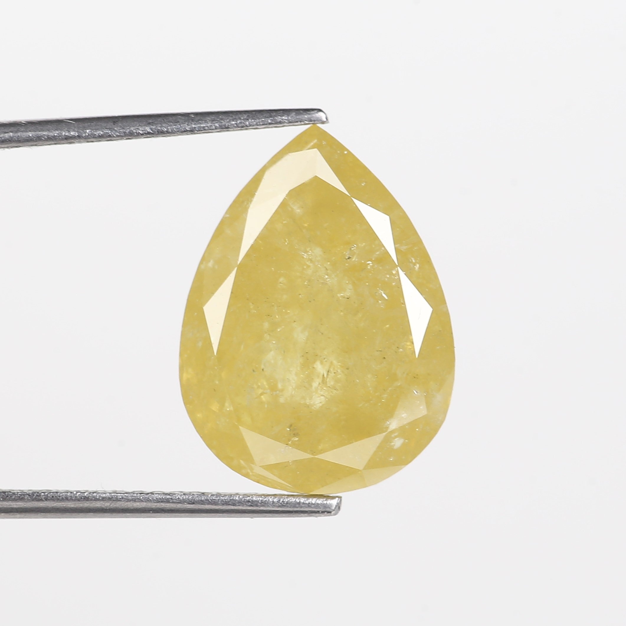 9 Carat Pear Diamond Natural Vivid Yellow For Engagement Ring