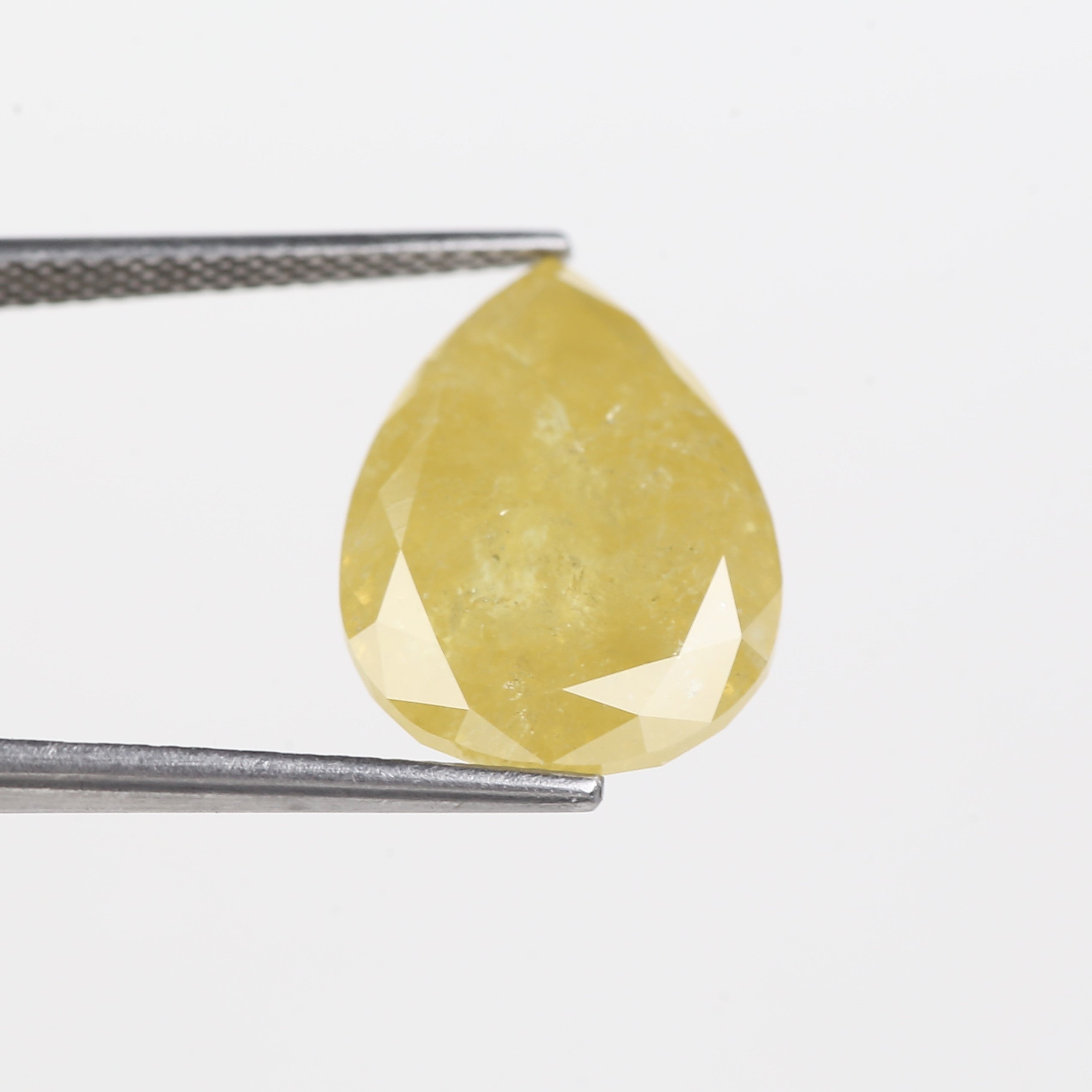 9 Carat Pear Diamond Natural Vivid Yellow For Engagement Ring