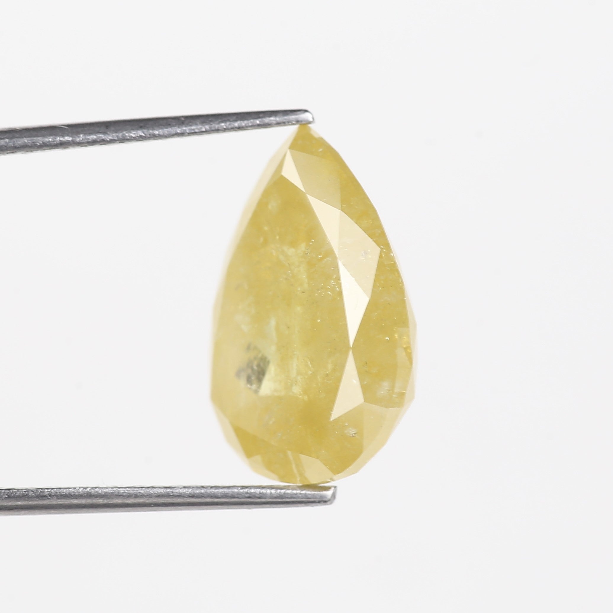 9 Carat Pear Diamond Natural Vivid Yellow For Engagement Ring