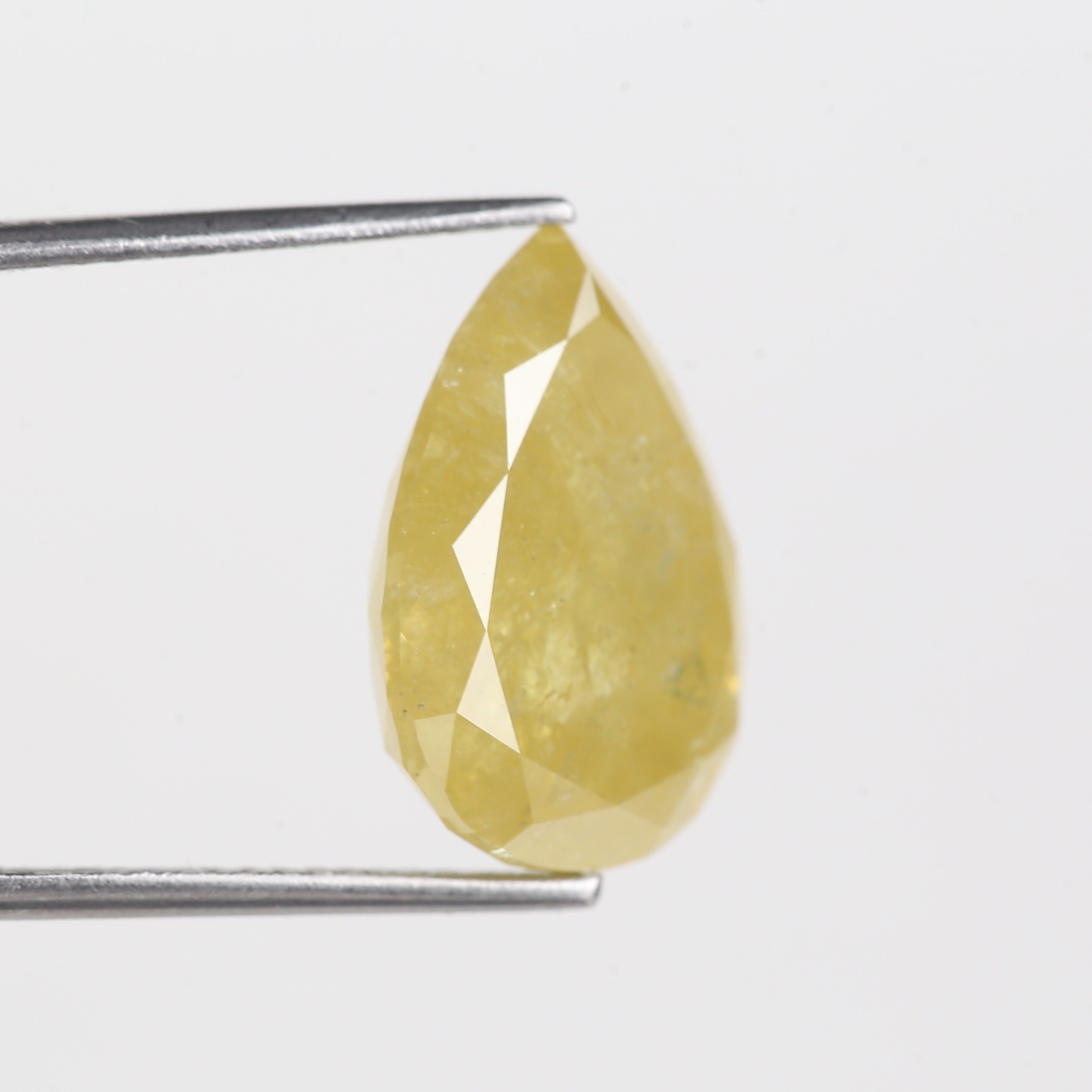9 Carat Pear Diamond Natural Vivid Yellow For Engagement Ring