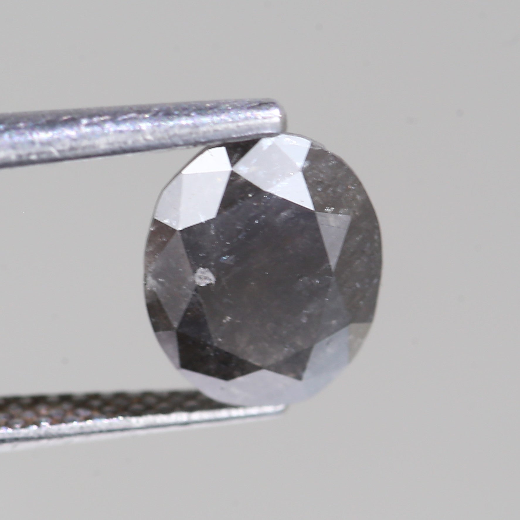 1.53 Carat Natural Oval Cut Loose Black Diamond 8.74 MM