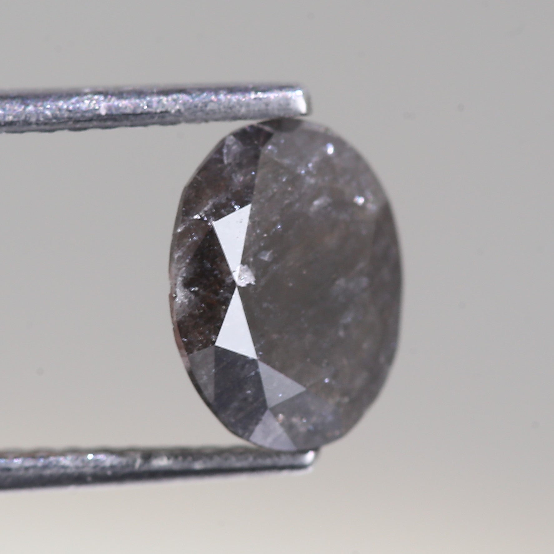 1.53 Carat Natural Oval Cut Loose Black Diamond 8.74 MM