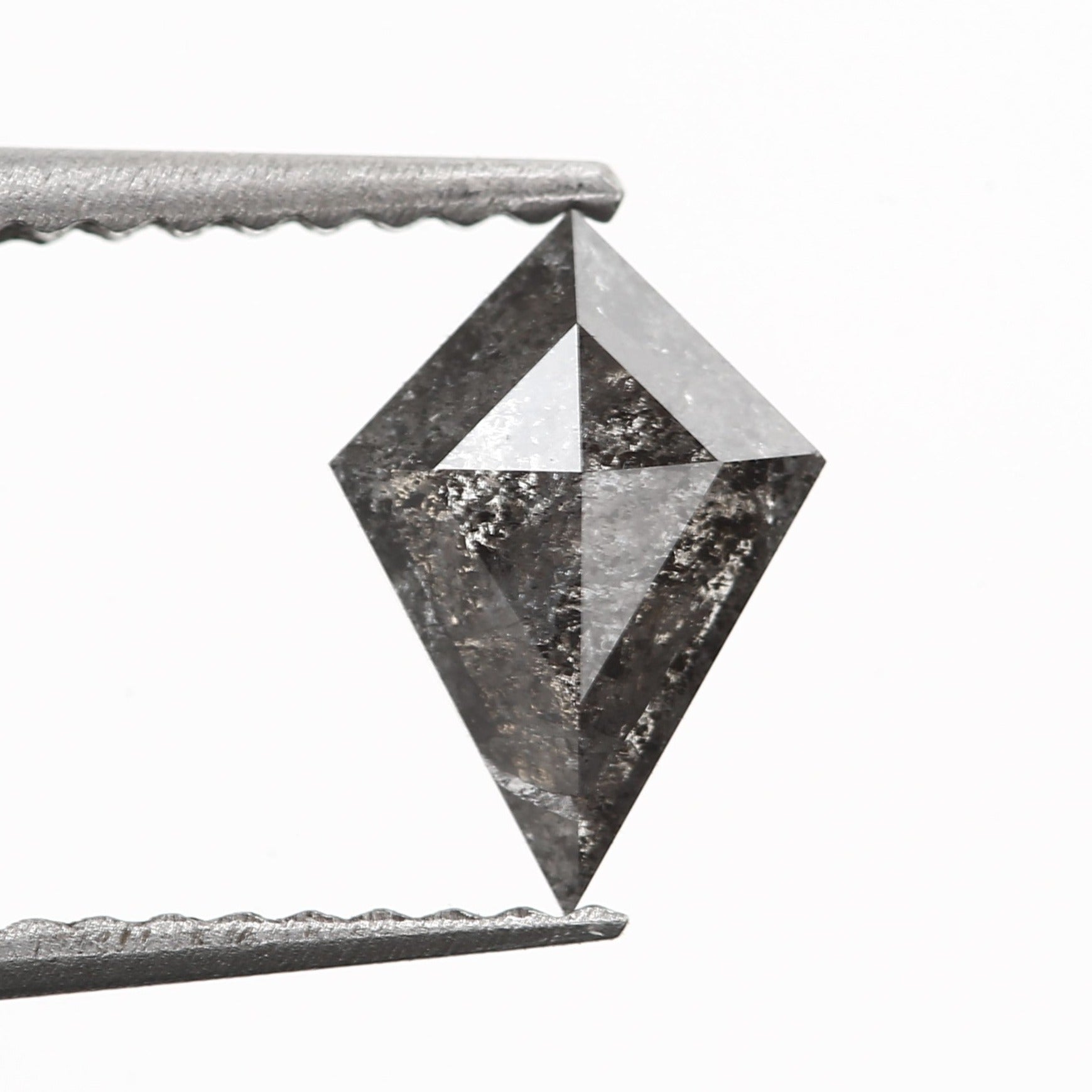 kite cut fancy gray salt and pepper diamond