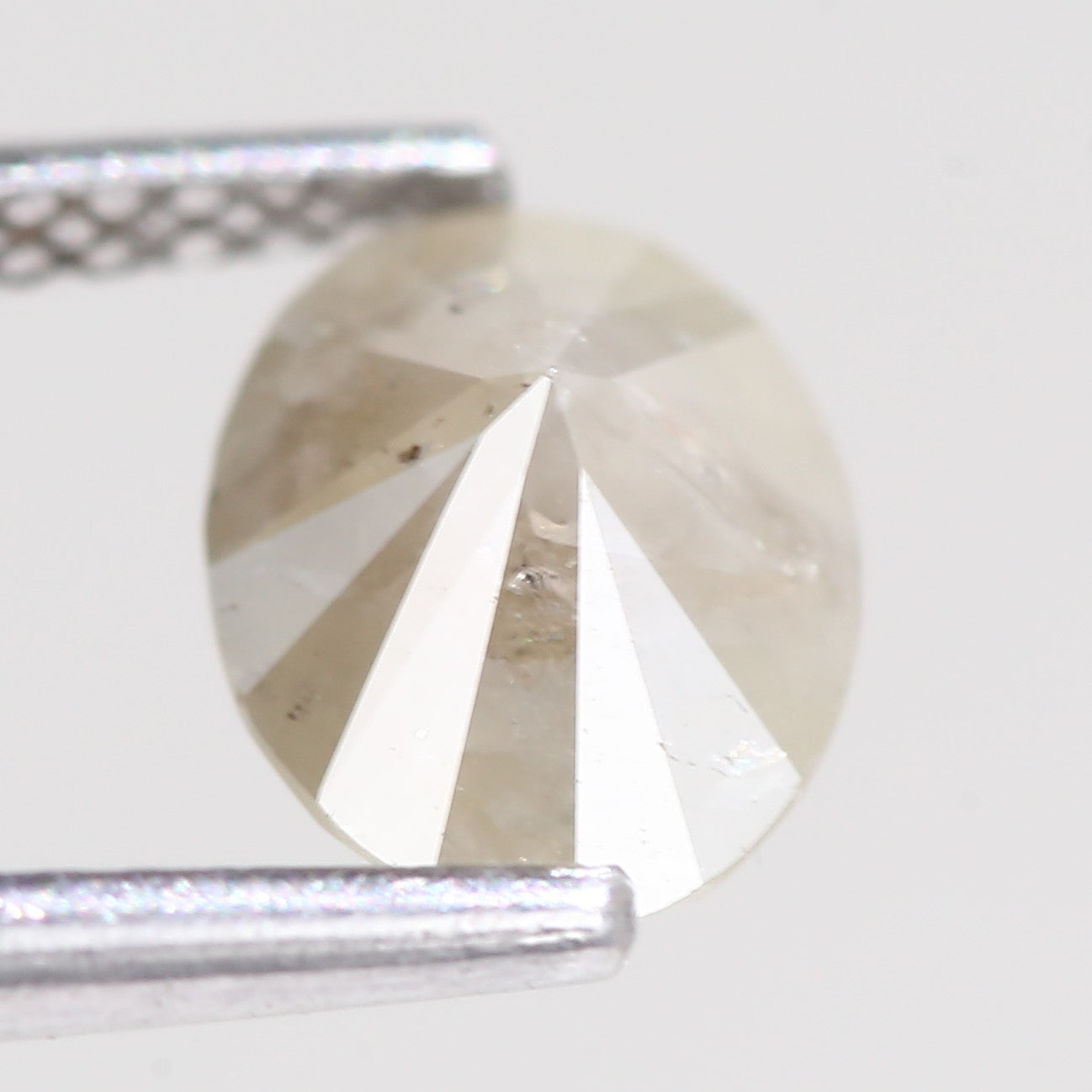 1.23 Carat Natural Oval Cut Light Grey Diamond 8.10 MM