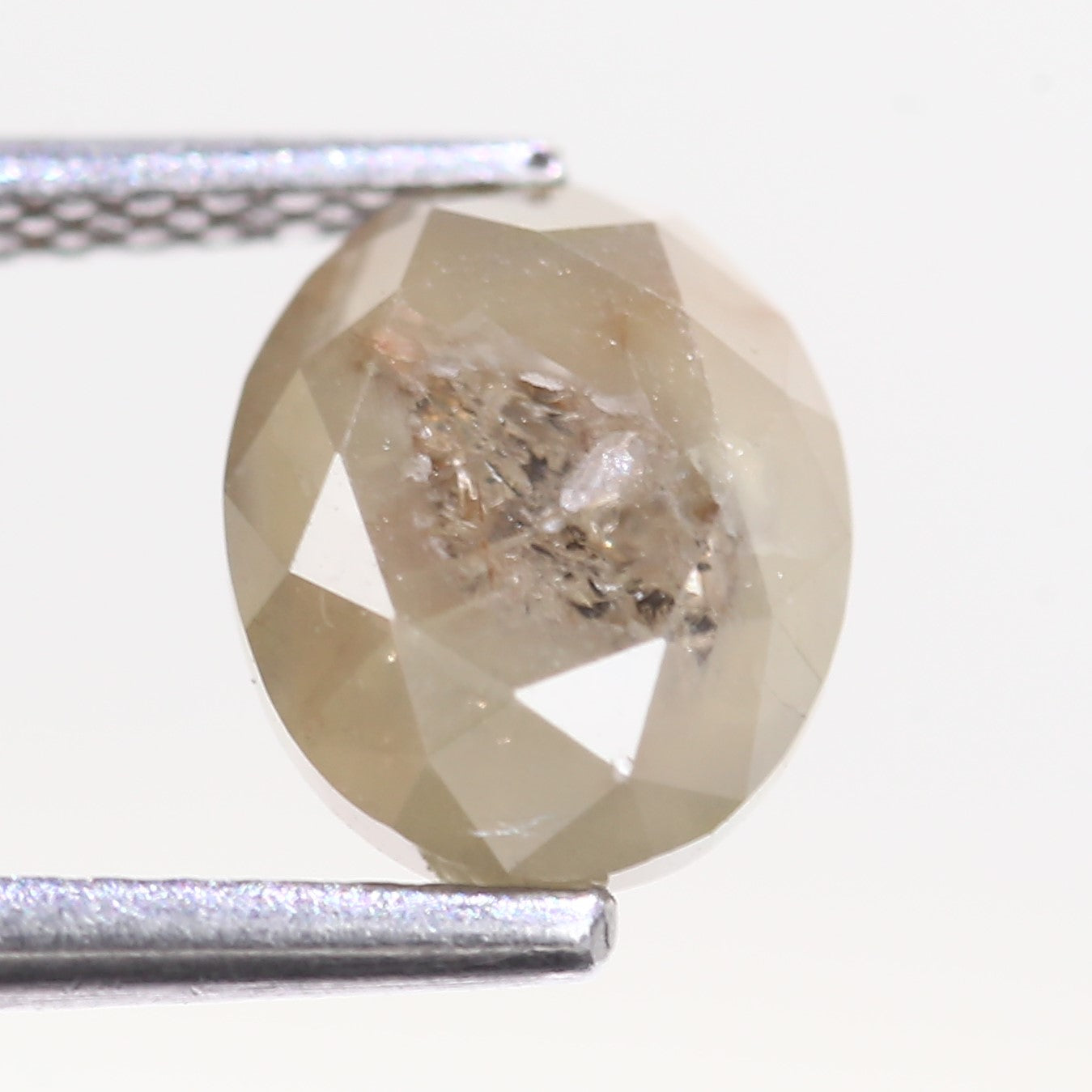 2.10 Carat Natural Oval Cut Light Brown Diamond 8.24 MM