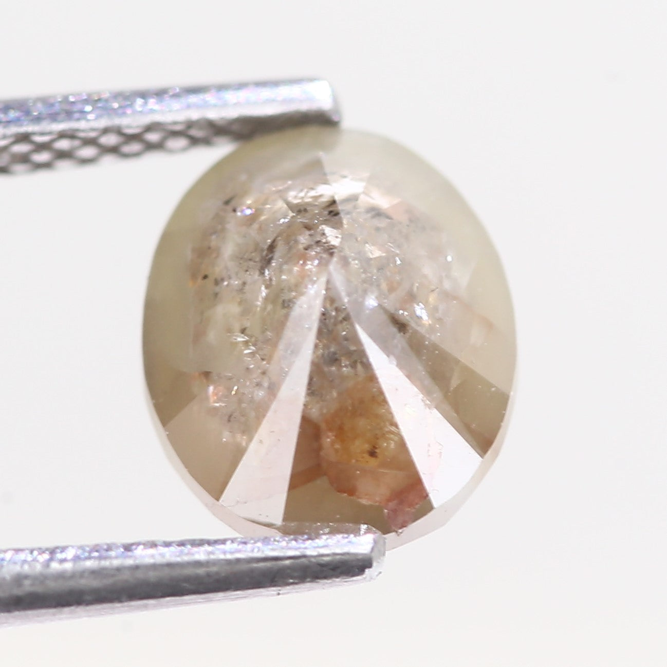 2.10 Carat Natural Oval Cut Light Brown Diamond 8.24 MM