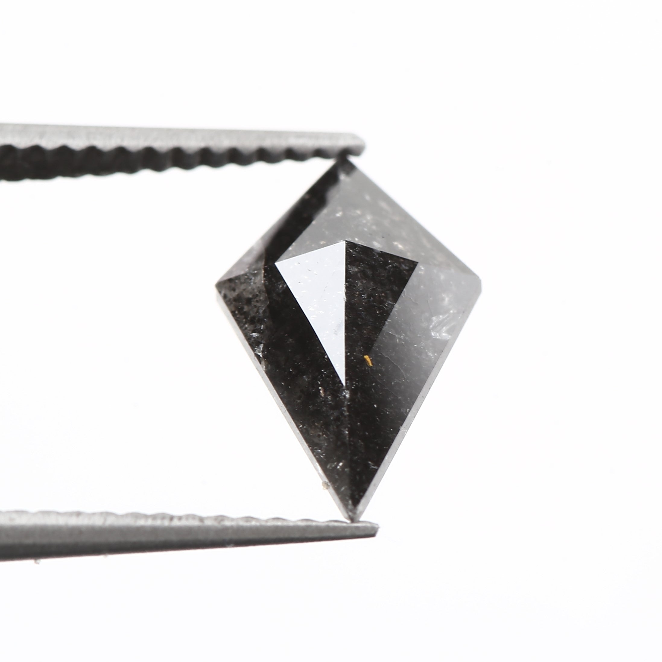 salt and pepper kite diamond engagement ring