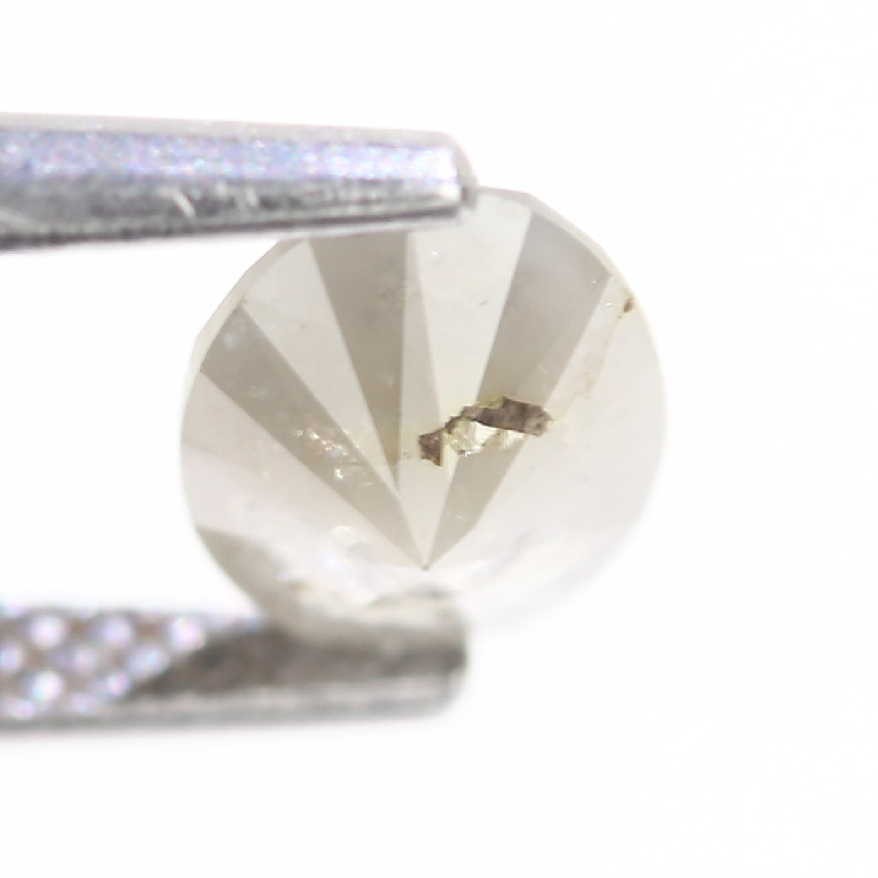 1 Carat Natural Salt And Pepper Oval Gray Diamond 7.92 MM