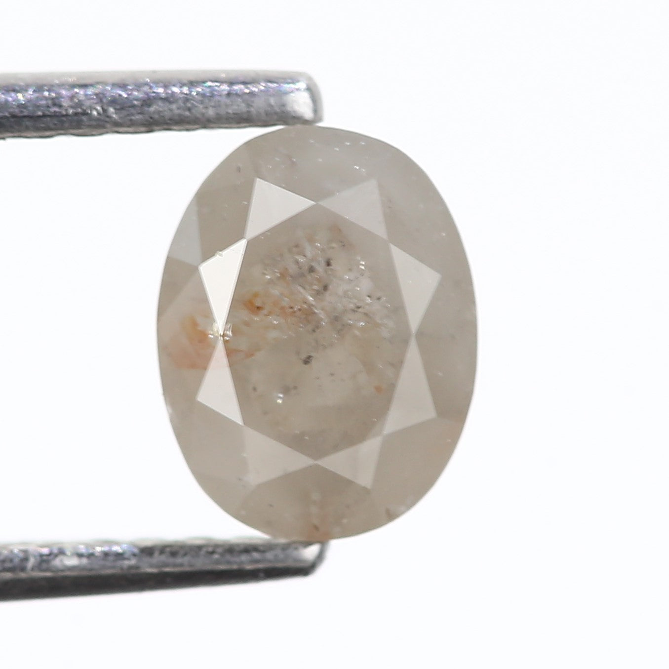 0.82 Carat Natural Oval Cut Gray Diamond 6.71 MM