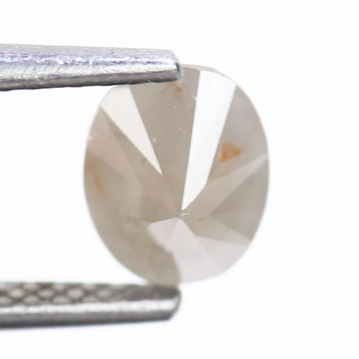 0.82 Carat Natural Oval Cut Gray Diamond 6.71 MM