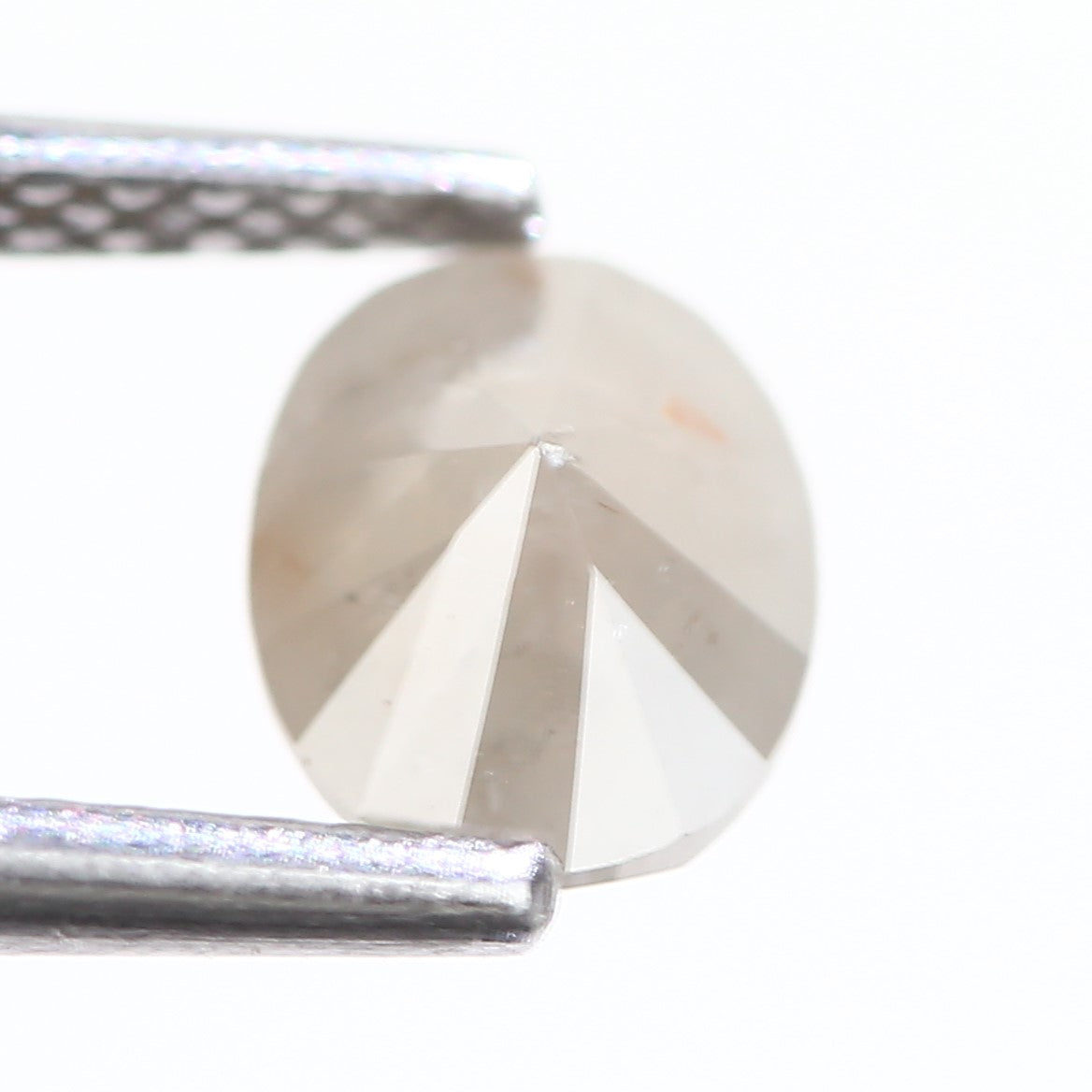 0.82 Carat Natural Oval Cut Gray Diamond 6.71 MM