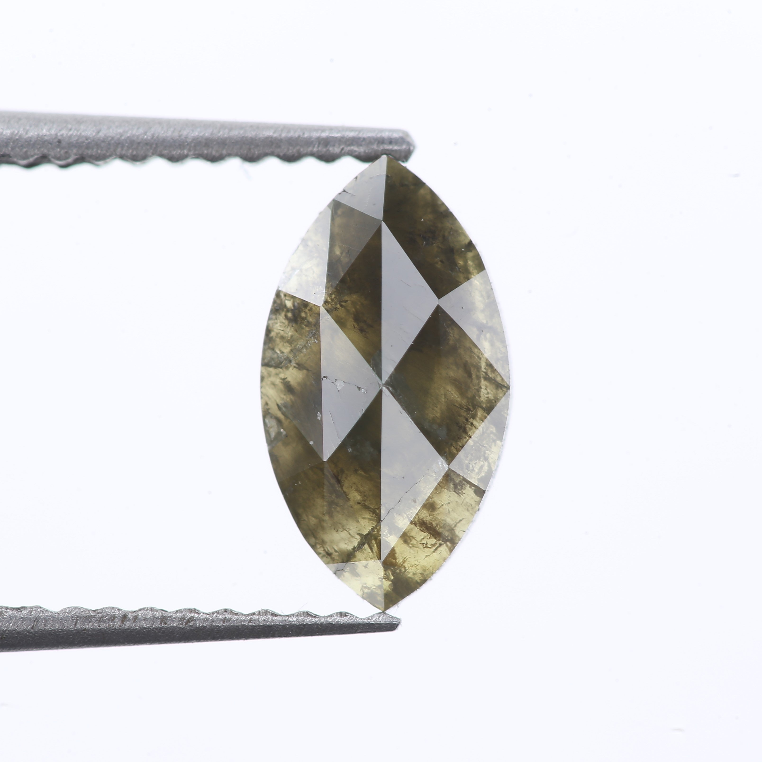marquise rose cut salt and pepper diamond yellow