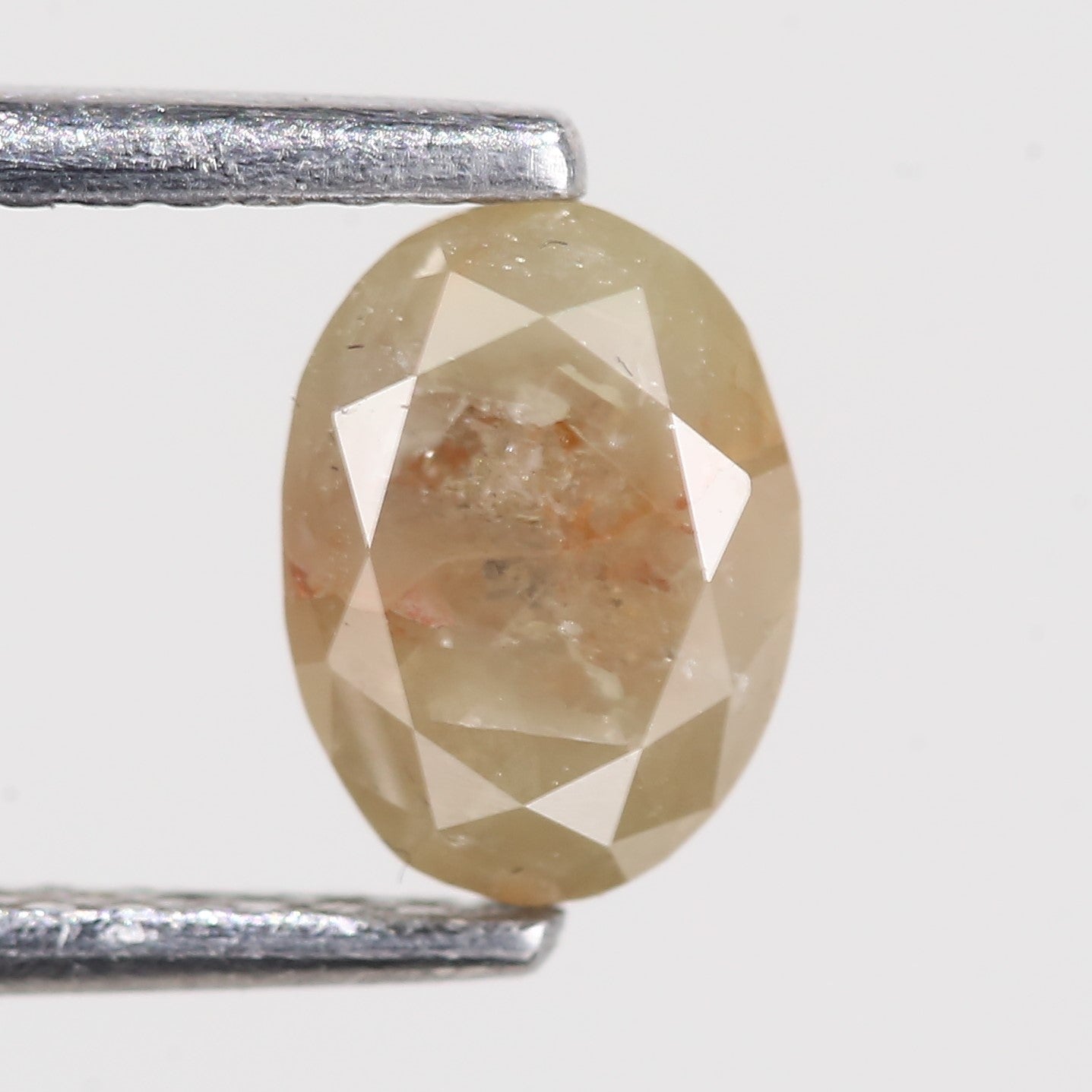 0.92 Carat Natural Oval Cut Brown Yellow Diamond 6.86 MM