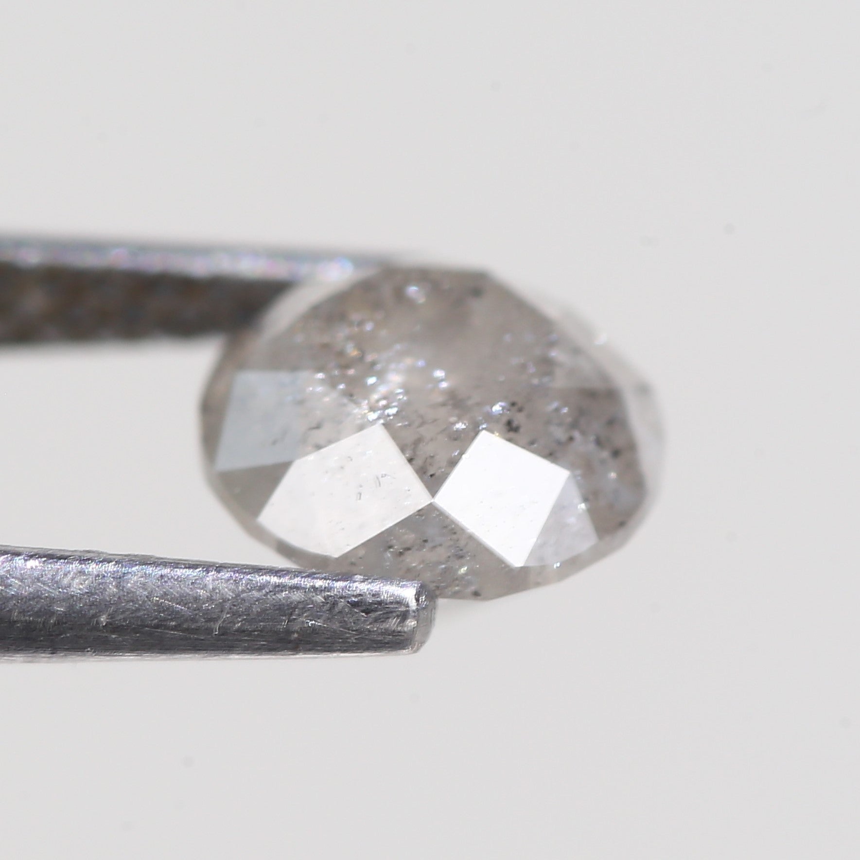 1.59 Carat Natural Round Cut Salt And Pepper Diamond 6.77 MM