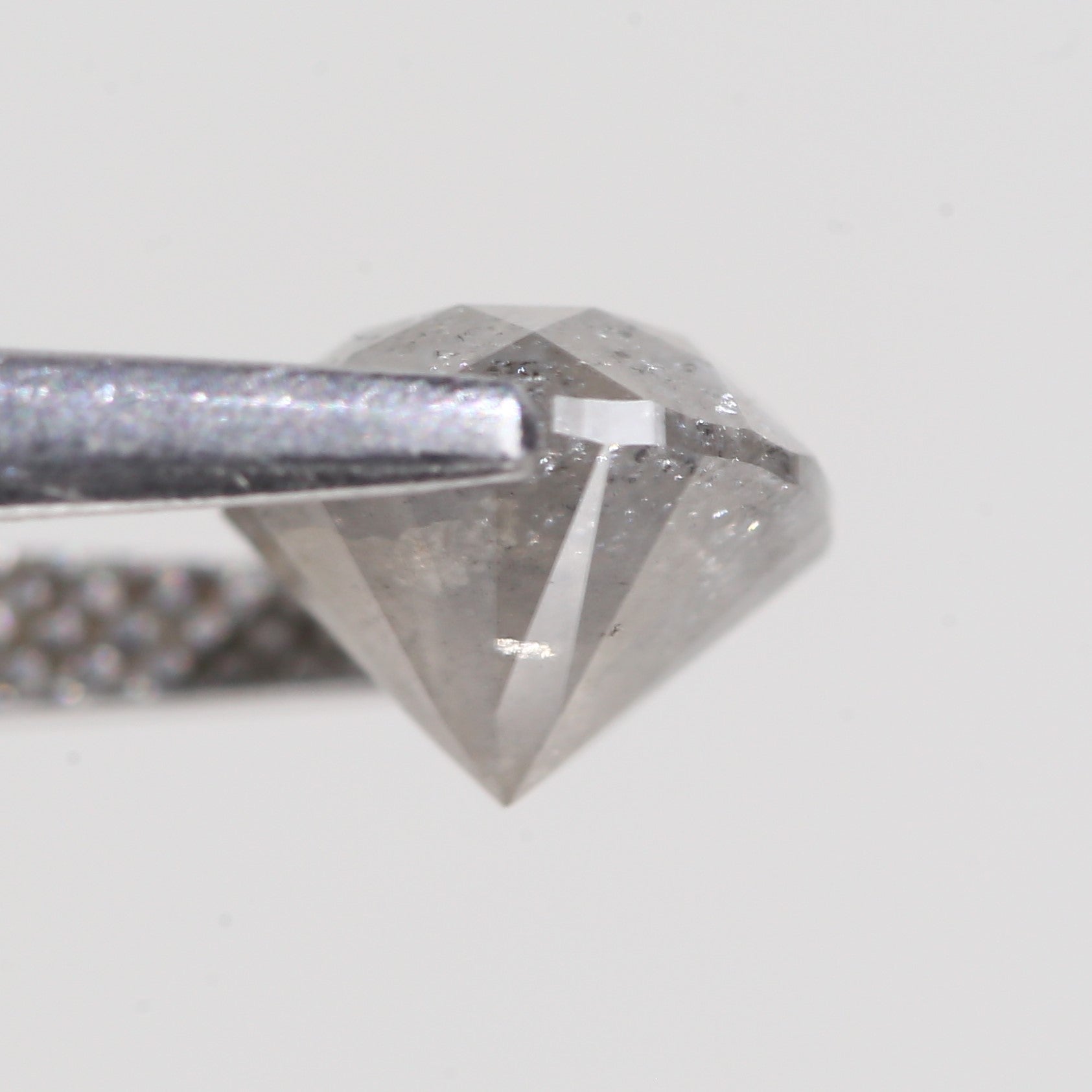 1.59 Carat Natural Round Cut Salt And Pepper Diamond 6.77 MM