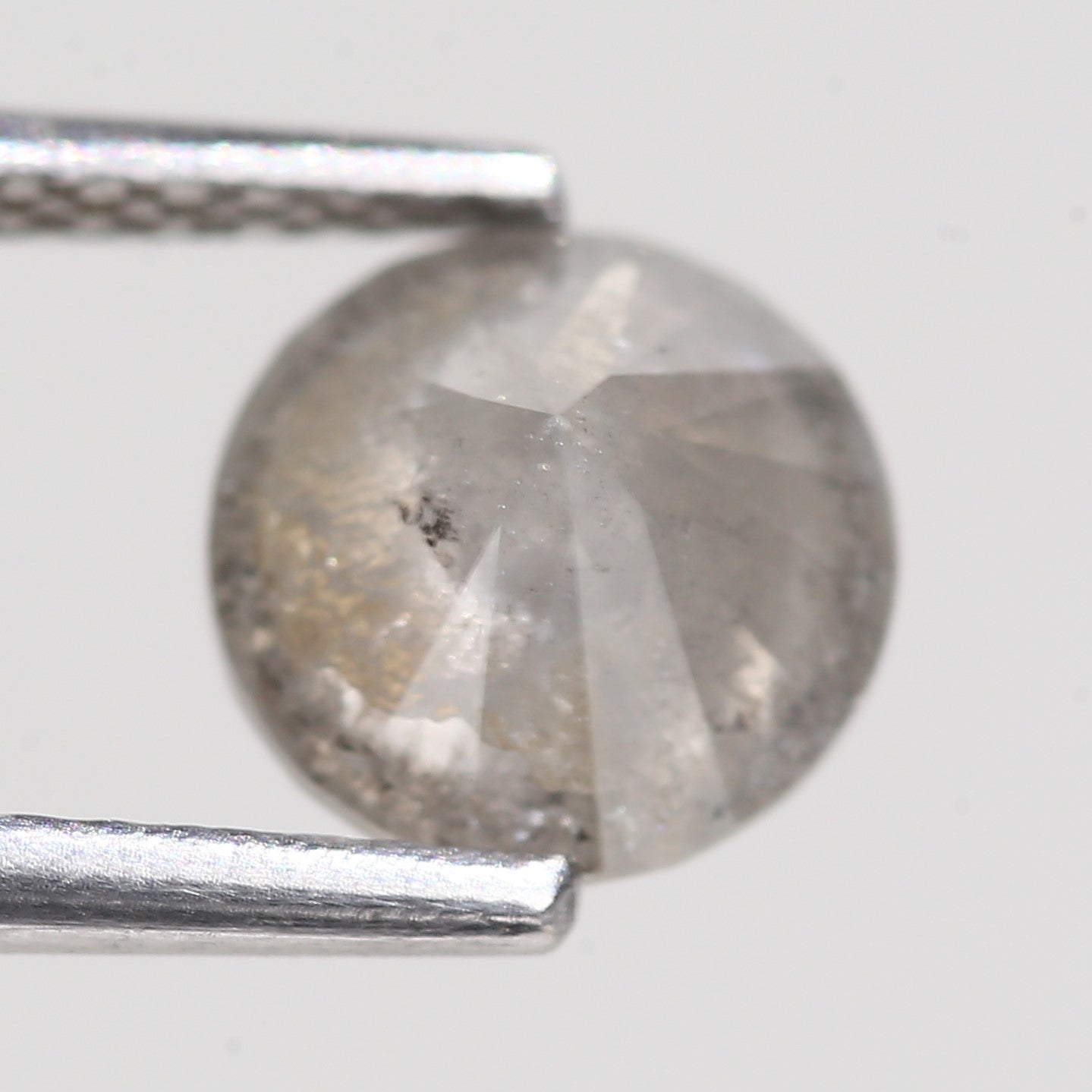 1.59 Carat Natural Round Cut Salt And Pepper Diamond 6.77 MM