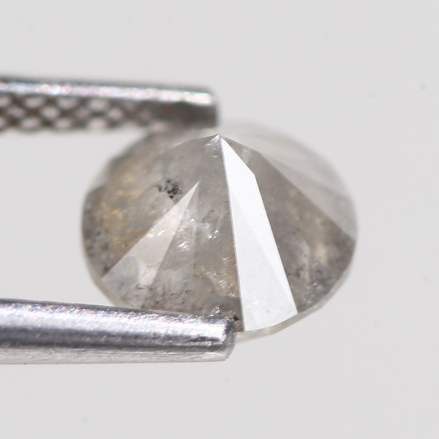 1.59 Carat Natural Round Cut Salt And Pepper Diamond 6.77 MM