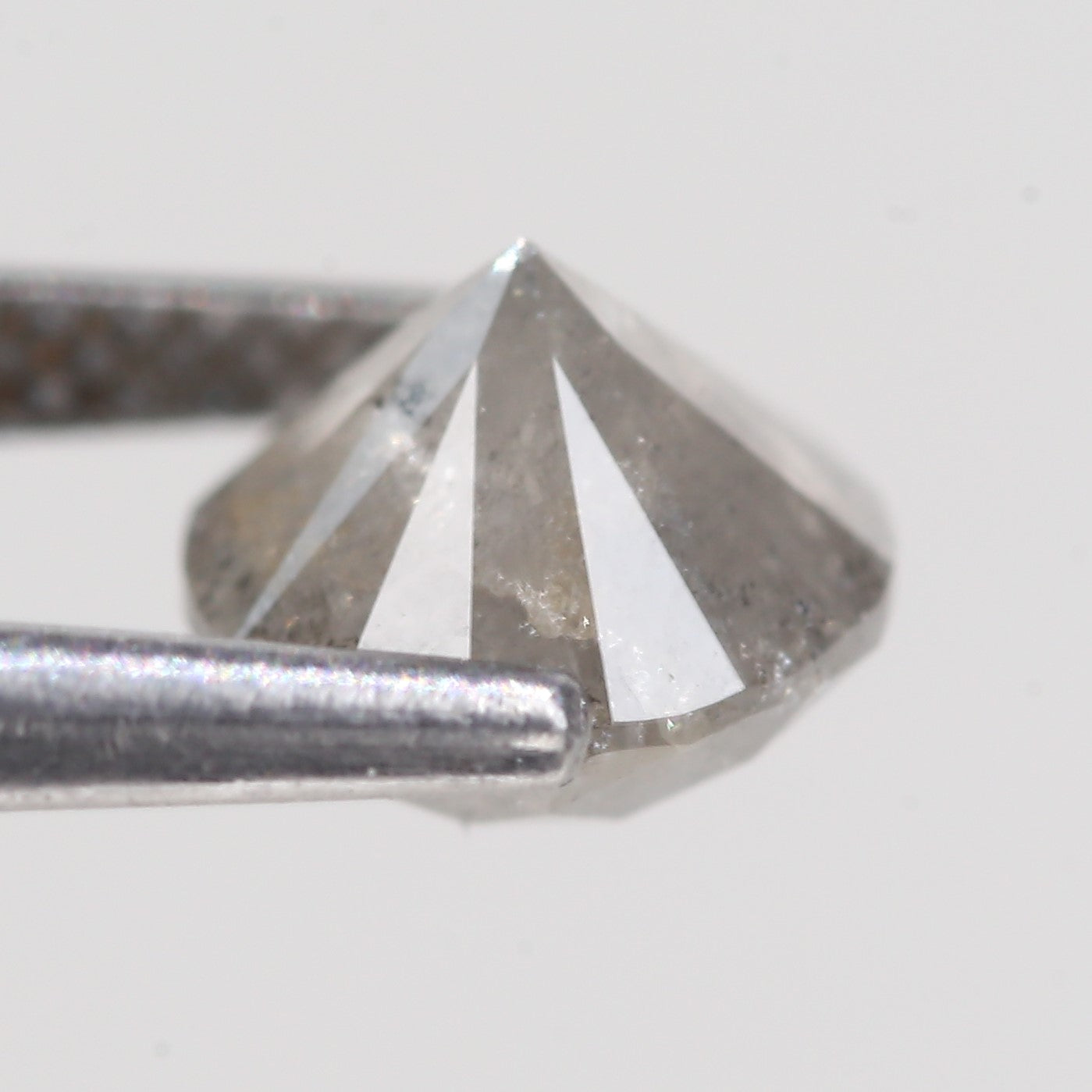 1.59 Carat Natural Round Cut Salt And Pepper Diamond 6.77 MM