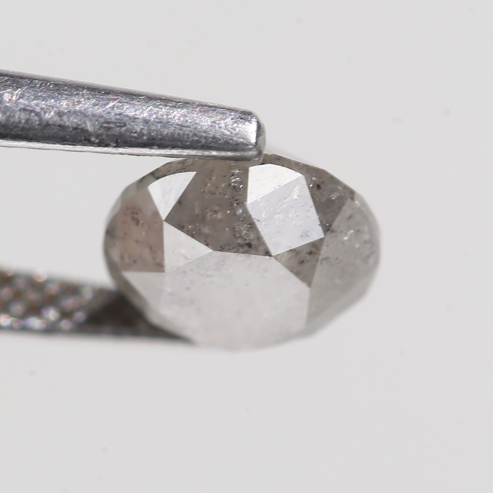 1.59 Carat Natural Round Cut Salt And Pepper Diamond 6.77 MM