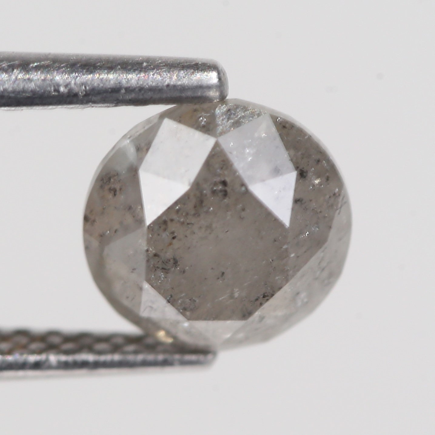 1.59 Carat Natural Round Cut Salt And Pepper Diamond 6.77 MM