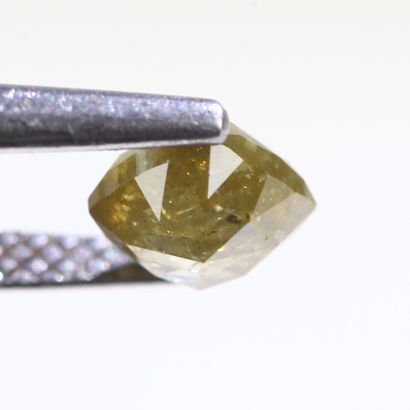 0.96 Carat Natural Fancy Green Yellow Cushion Cut Diamond 5.20 MM