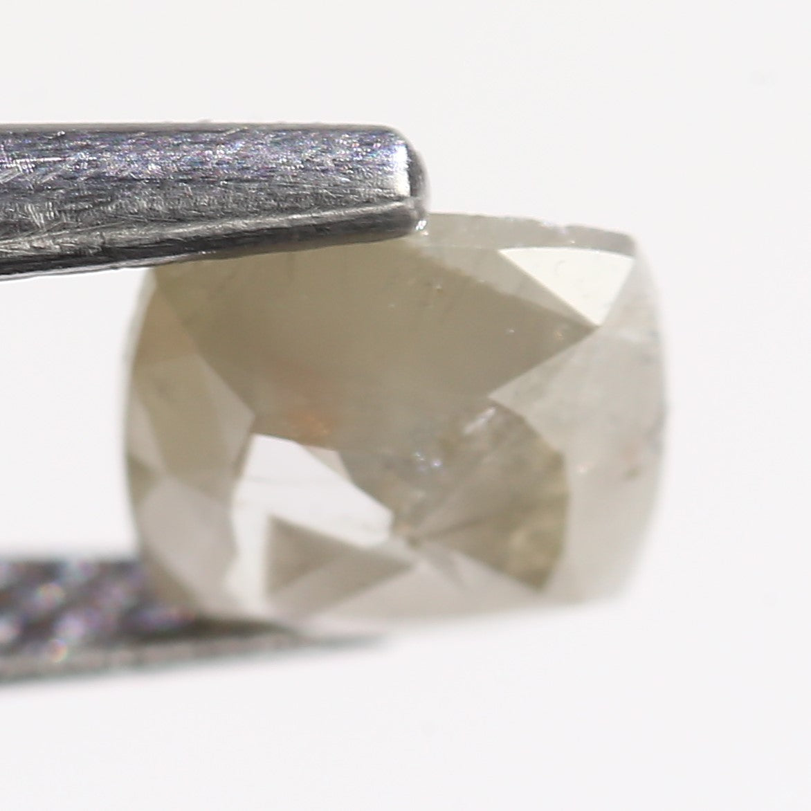 0.66 Carat Natural Cushion Cut Gray Salt Pepper Diamond 5.92 MM