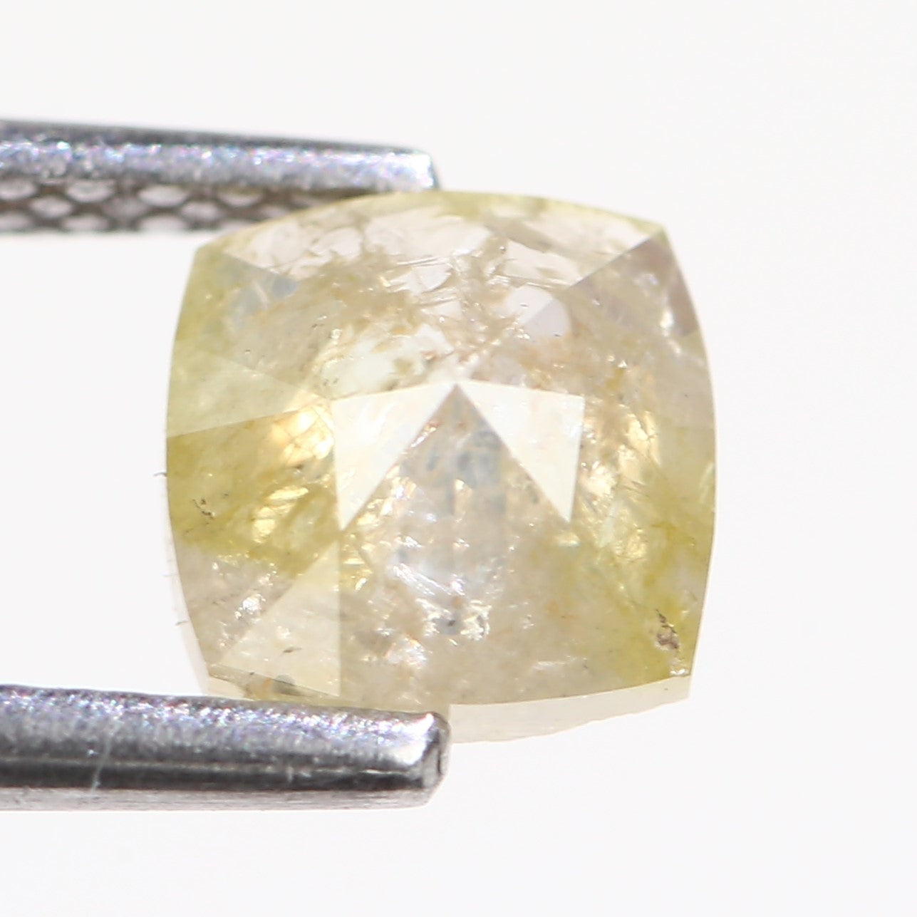 1 Carat Natural Cushion Rose cut Celestial Salt And Pepper Diamond 5.80 MM