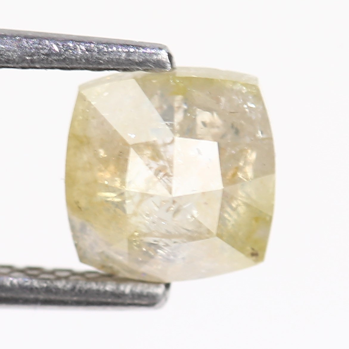 1 Carat Natural Cushion Rose cut Celestial Salt And Pepper Diamond 5.80 MM