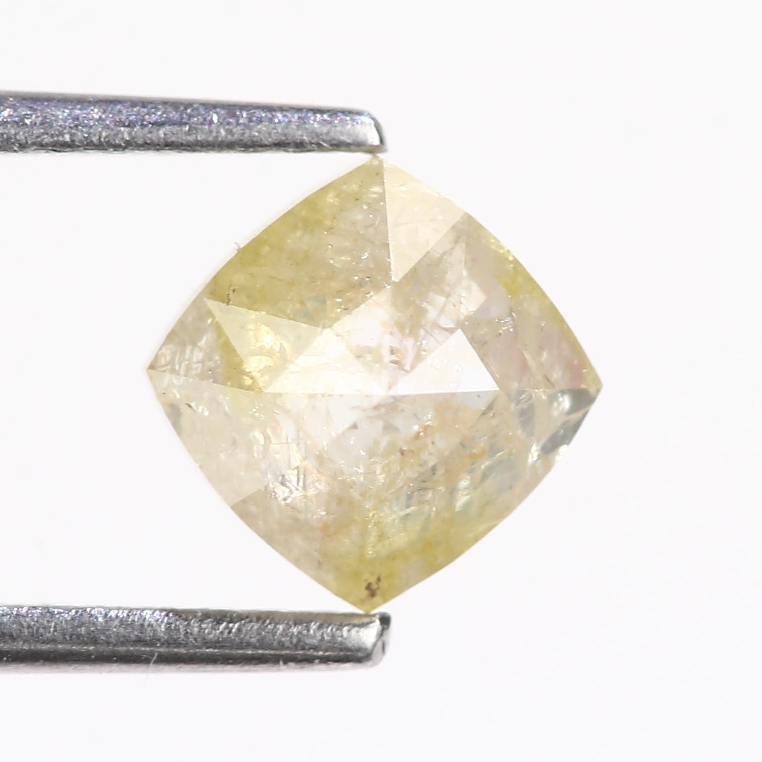 1 Carat Natural Cushion Rose cut Celestial Salt And Pepper Diamond 5.80 MM