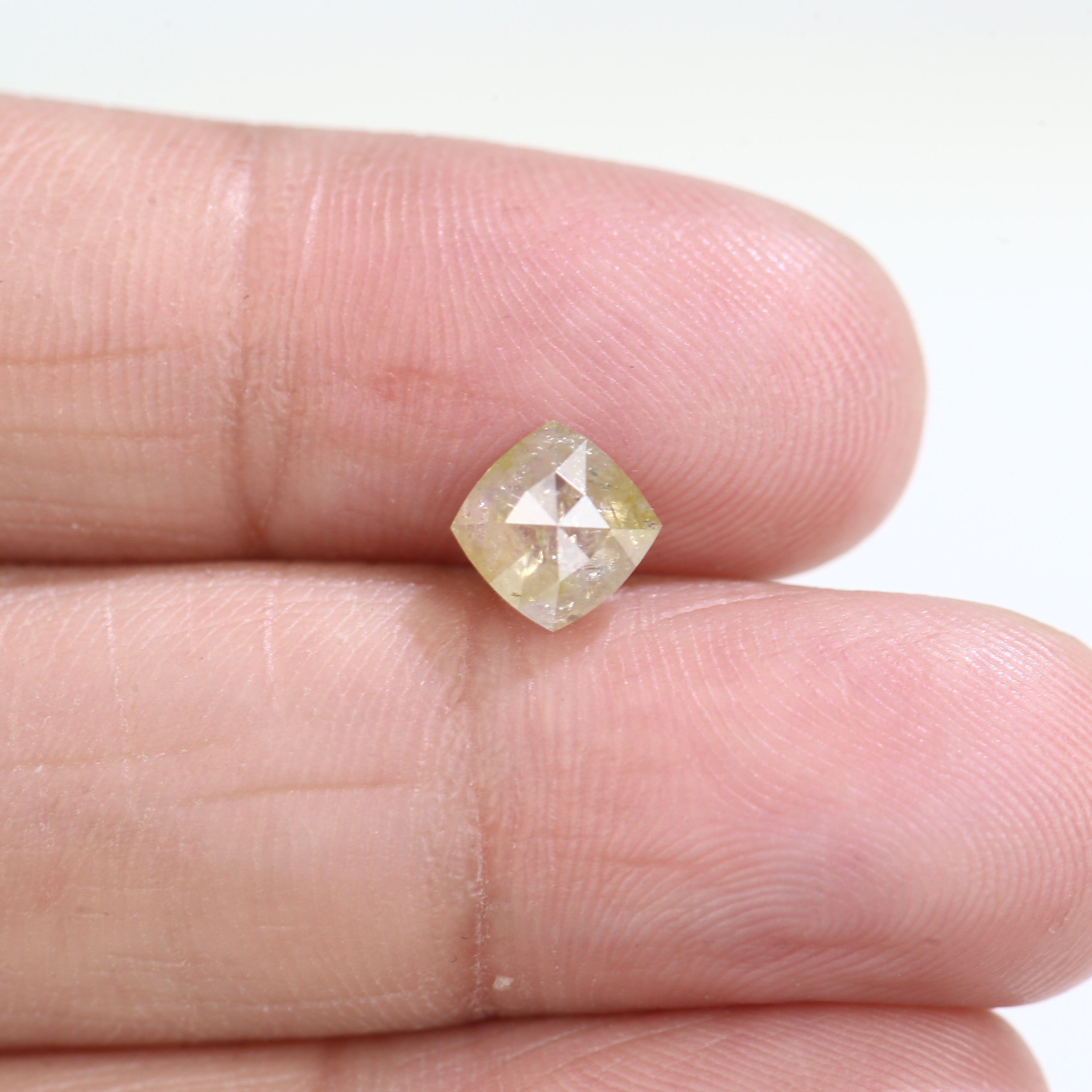 1 Carat Natural Cushion Rose cut Celestial Salt And Pepper Diamond 5.80 MM