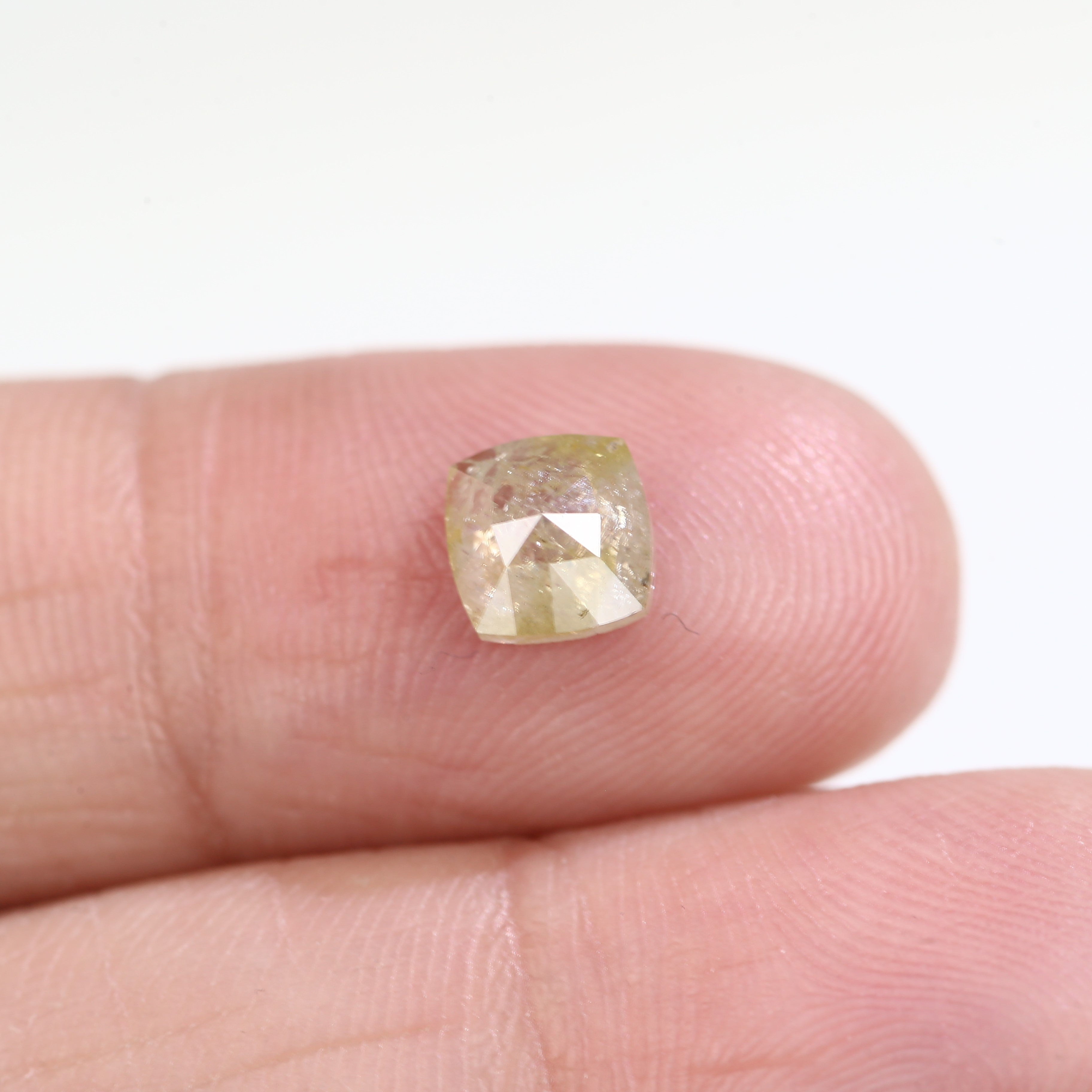 1 Carat Natural Cushion Rose cut Celestial Salt And Pepper Diamond 5.80 MM