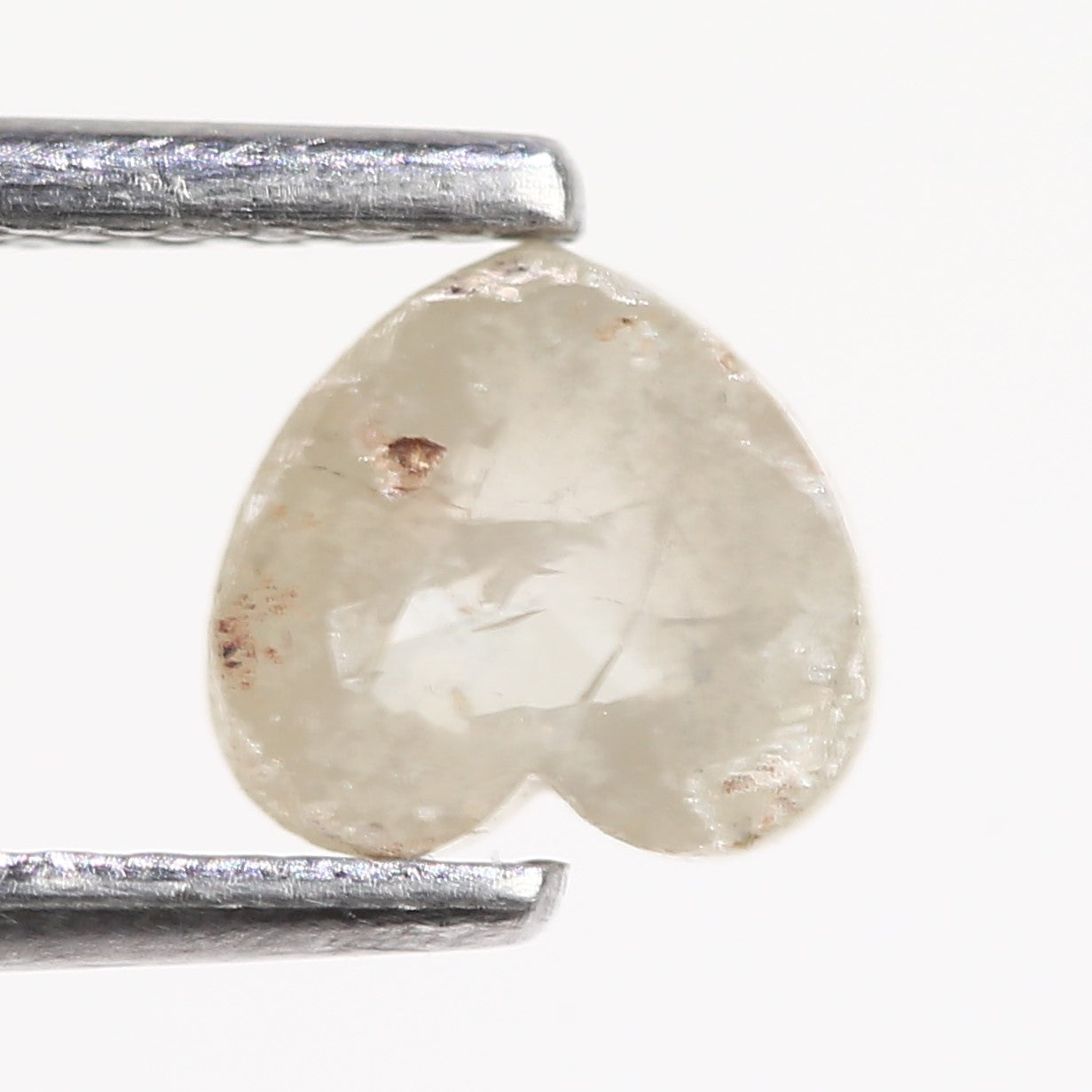 0.72 Carat Natural Heart Shaped Gray Salt And Pepper Diamond 5.24 MM